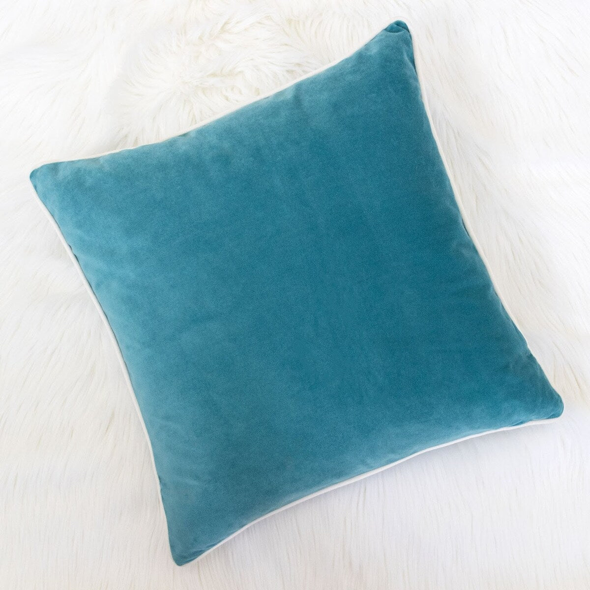 Homey Cozy Velvet Solid Throw Pillow Cover & Insert - Set of 2