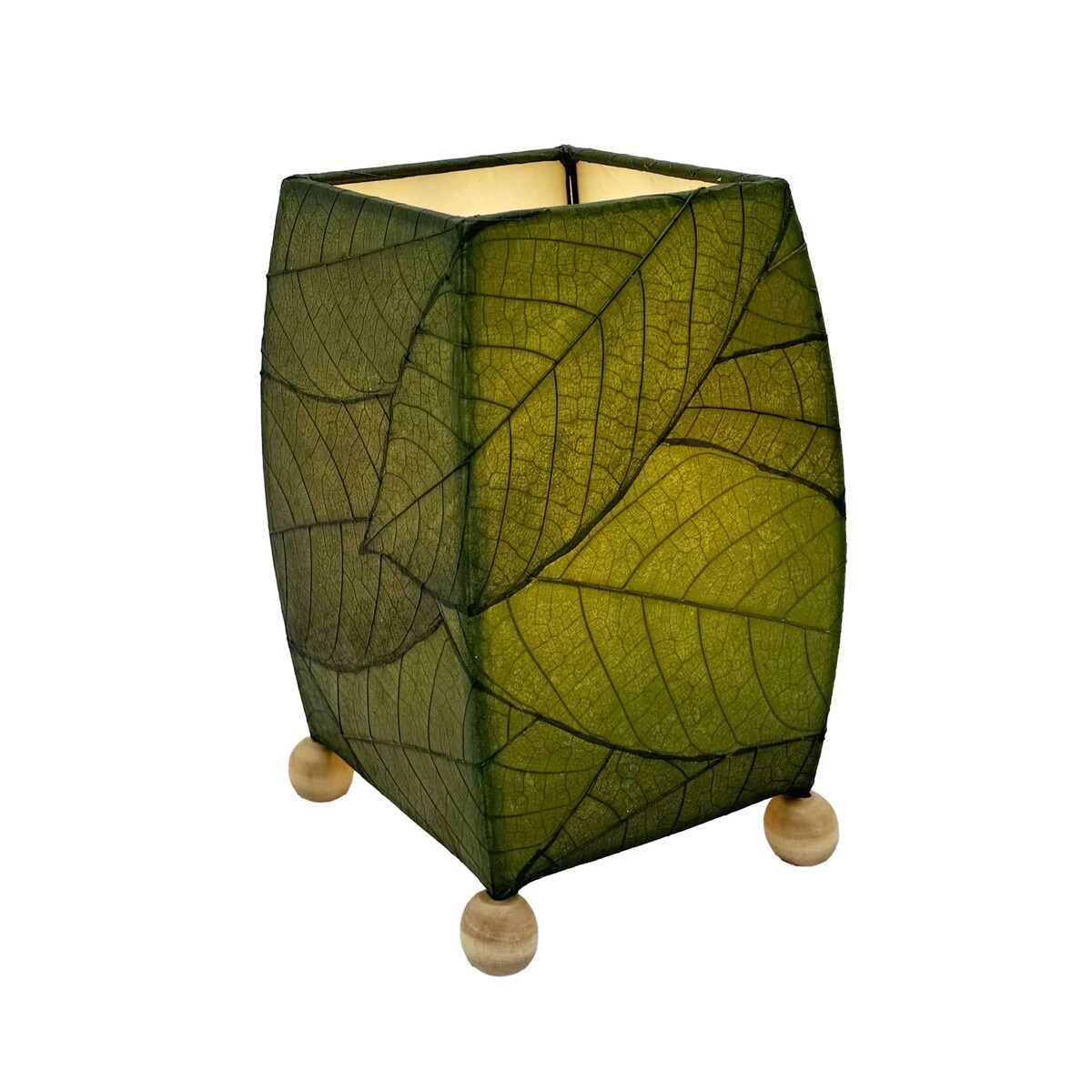 Eangee Handmade Mini Square Cocoa Leaf Lamp