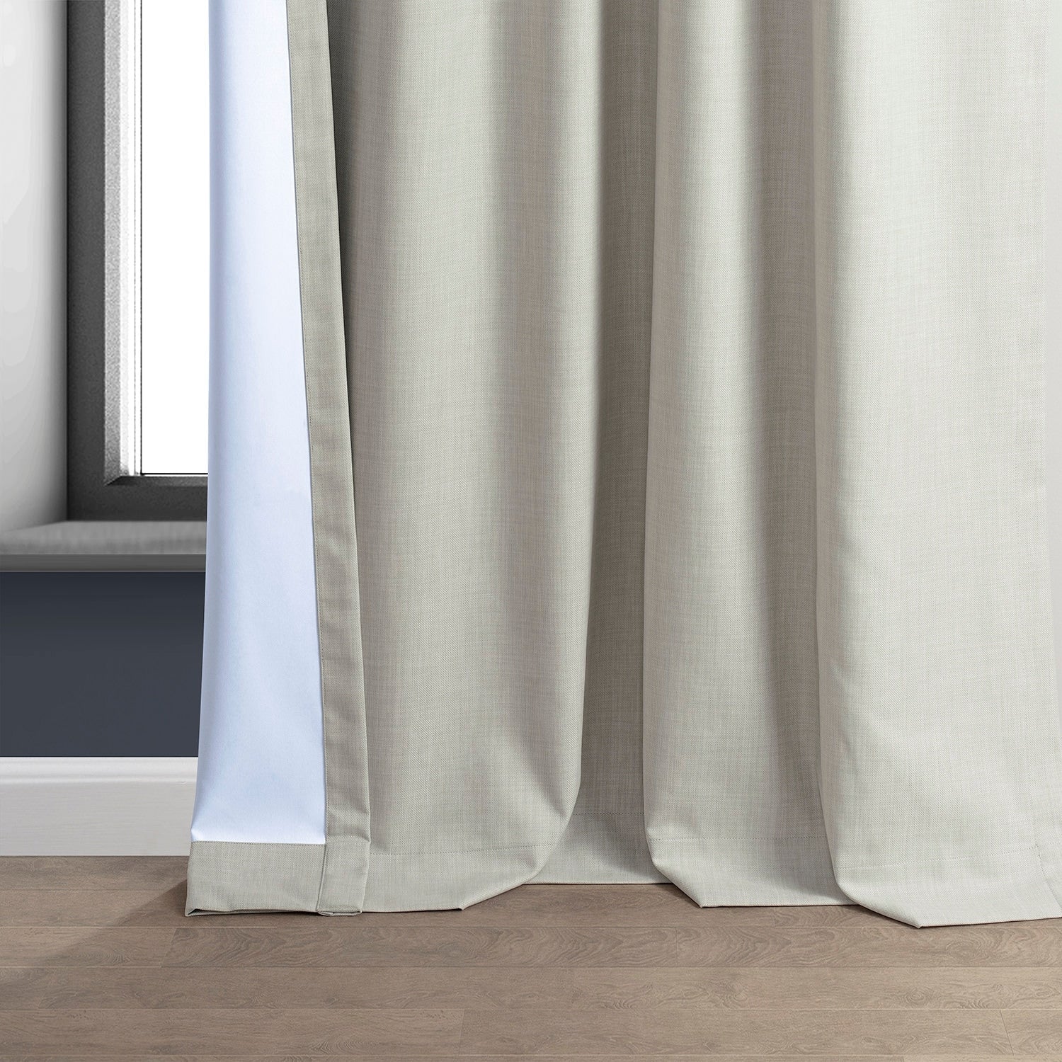 Exclusive Fabrics Performance Linen Luxury Blackout Curtains (1 Panel) - Thermal Insulation, Elegant Blackout Drapery