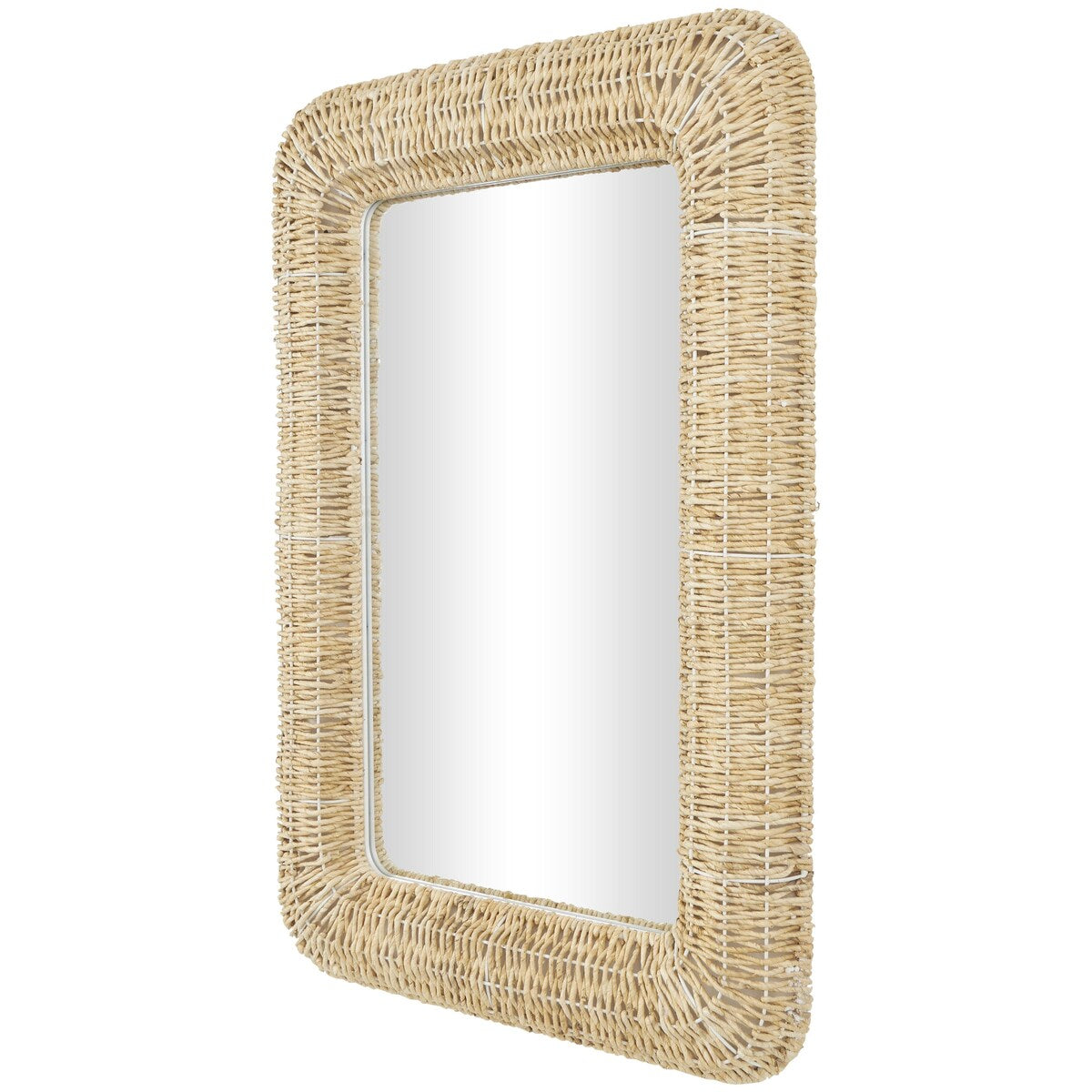 Handmade Rope Room Wall Mirror - Brown - Roche River Decor