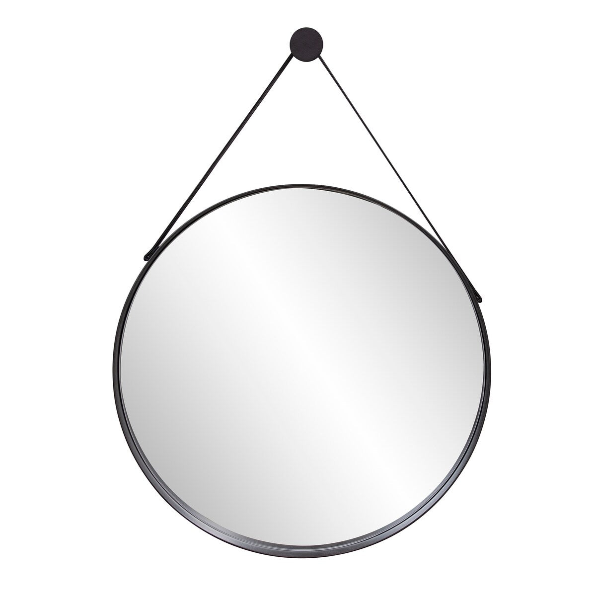 Allan Andrews Huntley Brushed Black Wall Mirror - 30 x 30 x 1.1/4