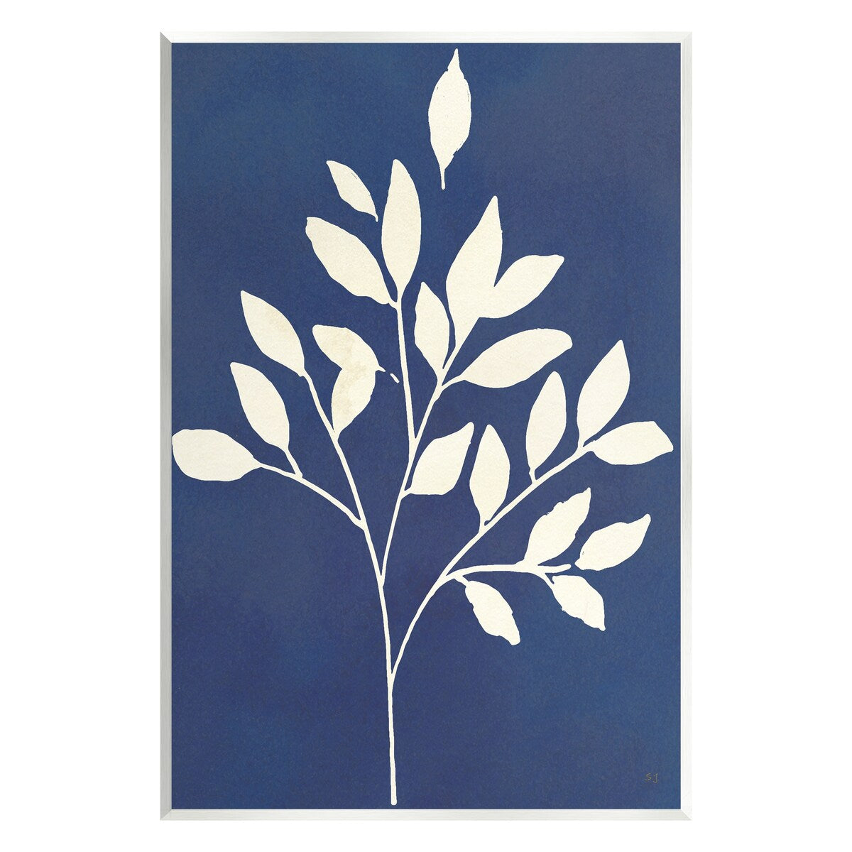 Stupell Modern Leaf Sprig Botanical Abstract Stencil Shape Wood Wall Art, Design by Susan Jill