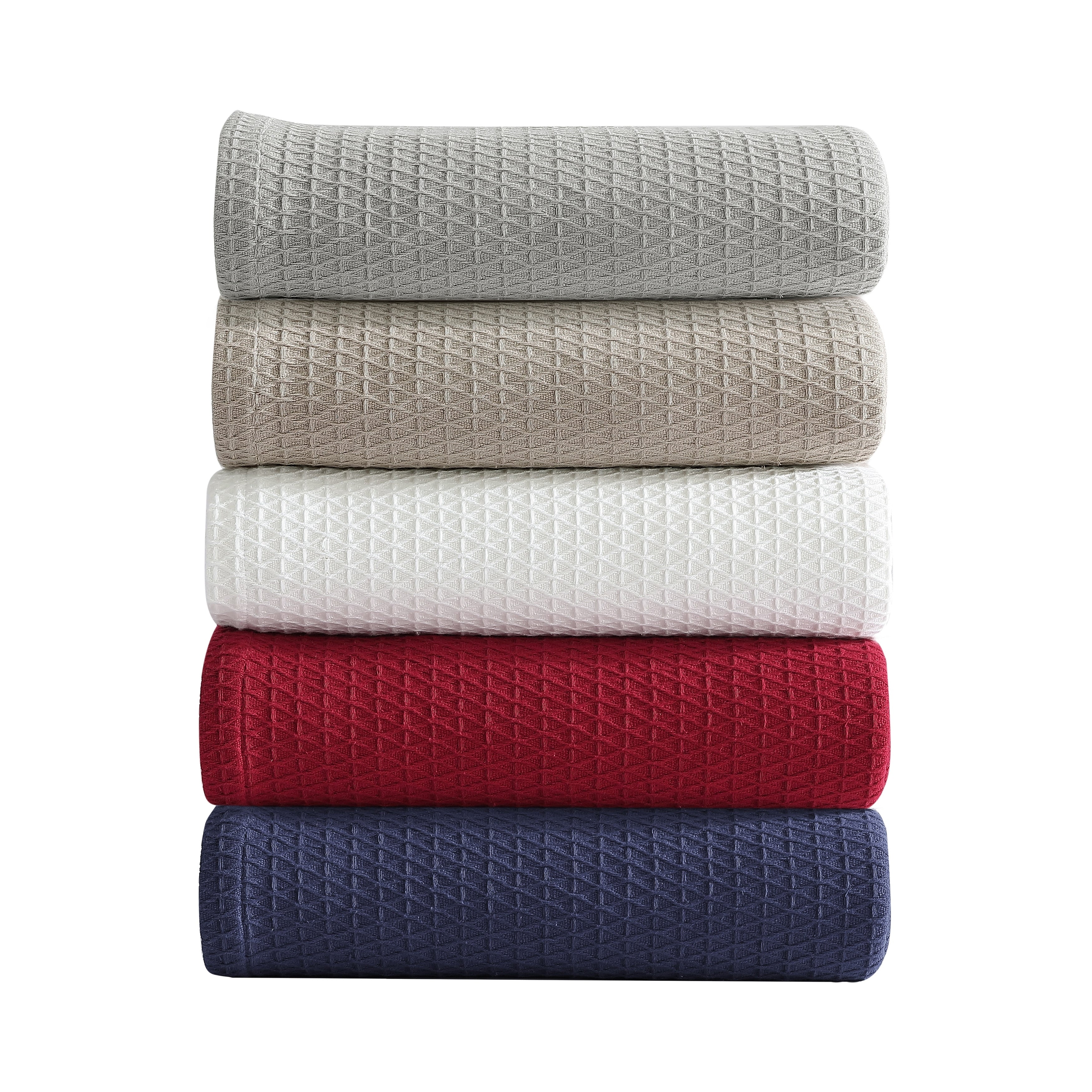 Nautica Baird Diamond Knit Solid Cotton Blanket