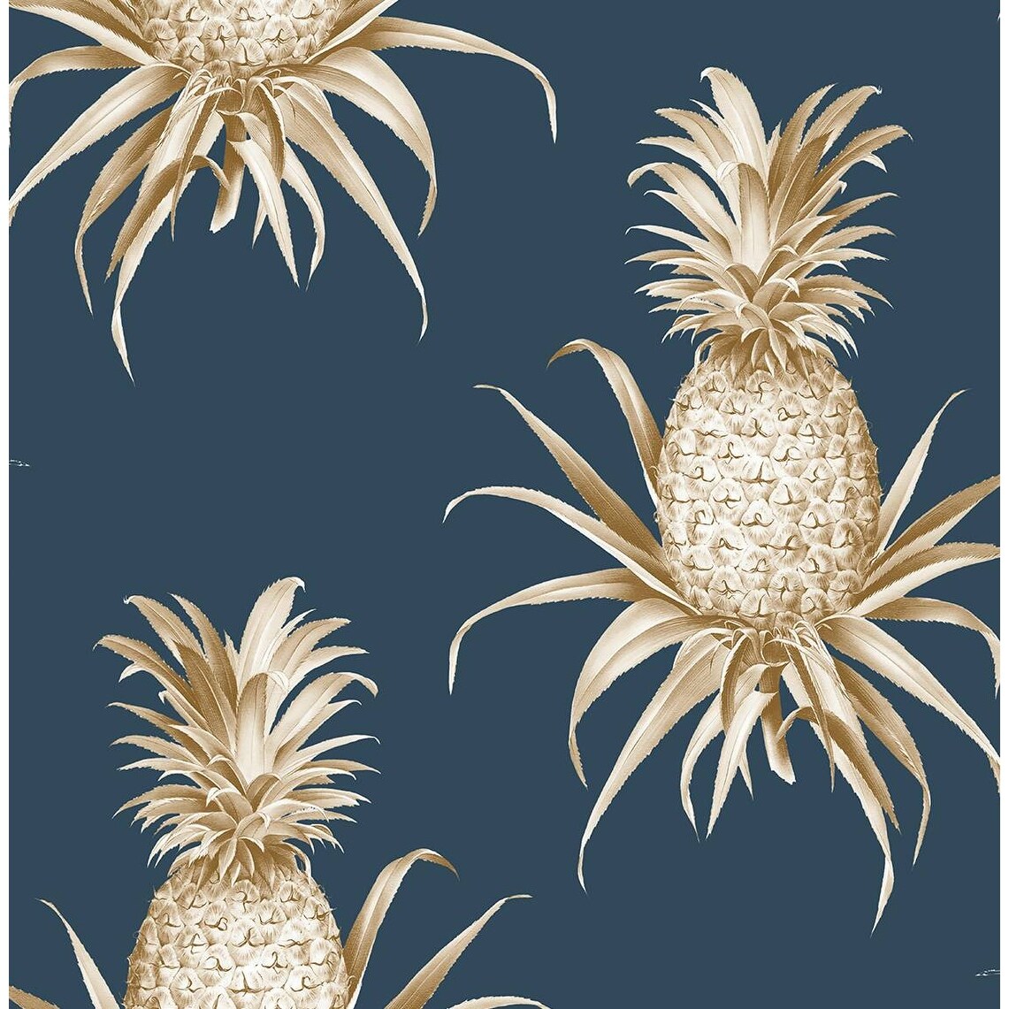 Seabrook Designs Calusa Queen Pineapples Unpasted Wallpaper