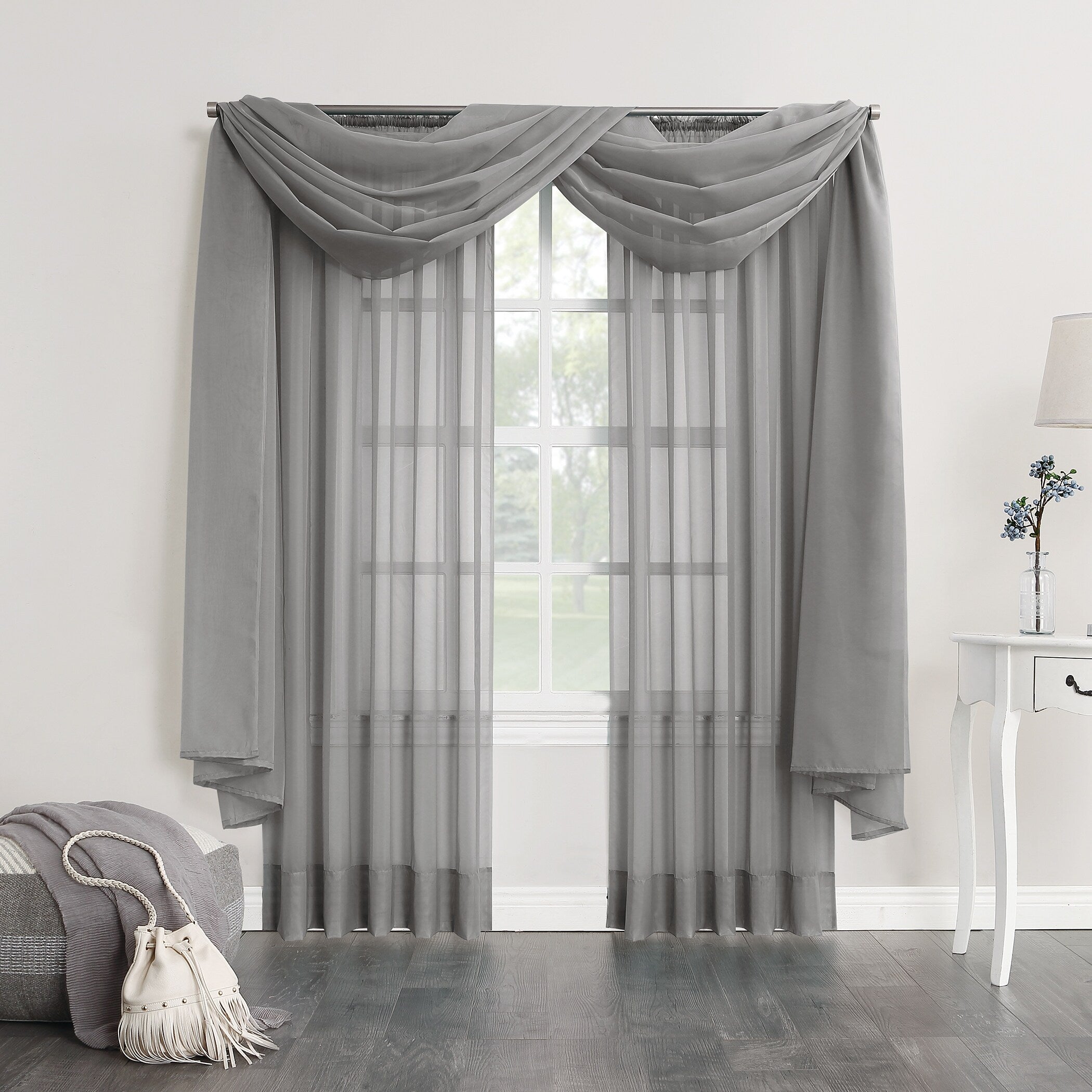 No. 918 Emily Voile Sheer Rod Pocket 1-Piece Curtain Panel, Single Panel