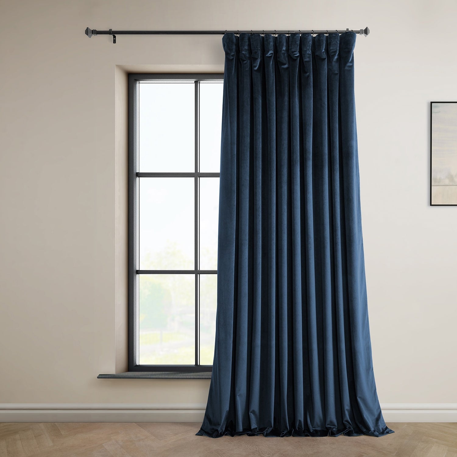 Exclusive Fabrics Heritage Plush Velvet Room Darkening Curtain (1 Panel) - Luxurious Single Drapery for Enhanced Room Darkening