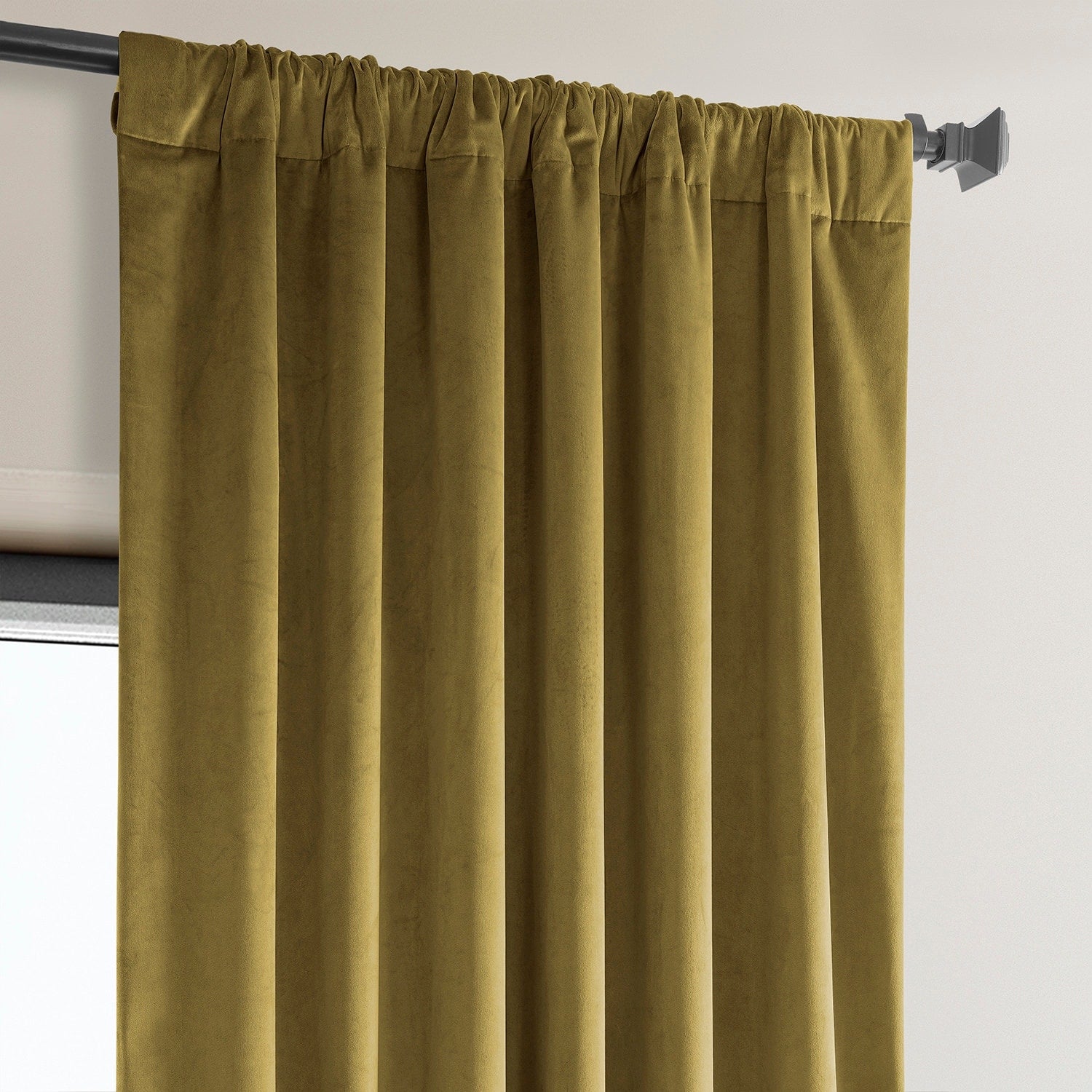 Exclusive Fabrics Heritage Plush Velvet Room Darkening Curtain (1 Panel) - Luxurious Single Drapery for Enhanced Room Darkening