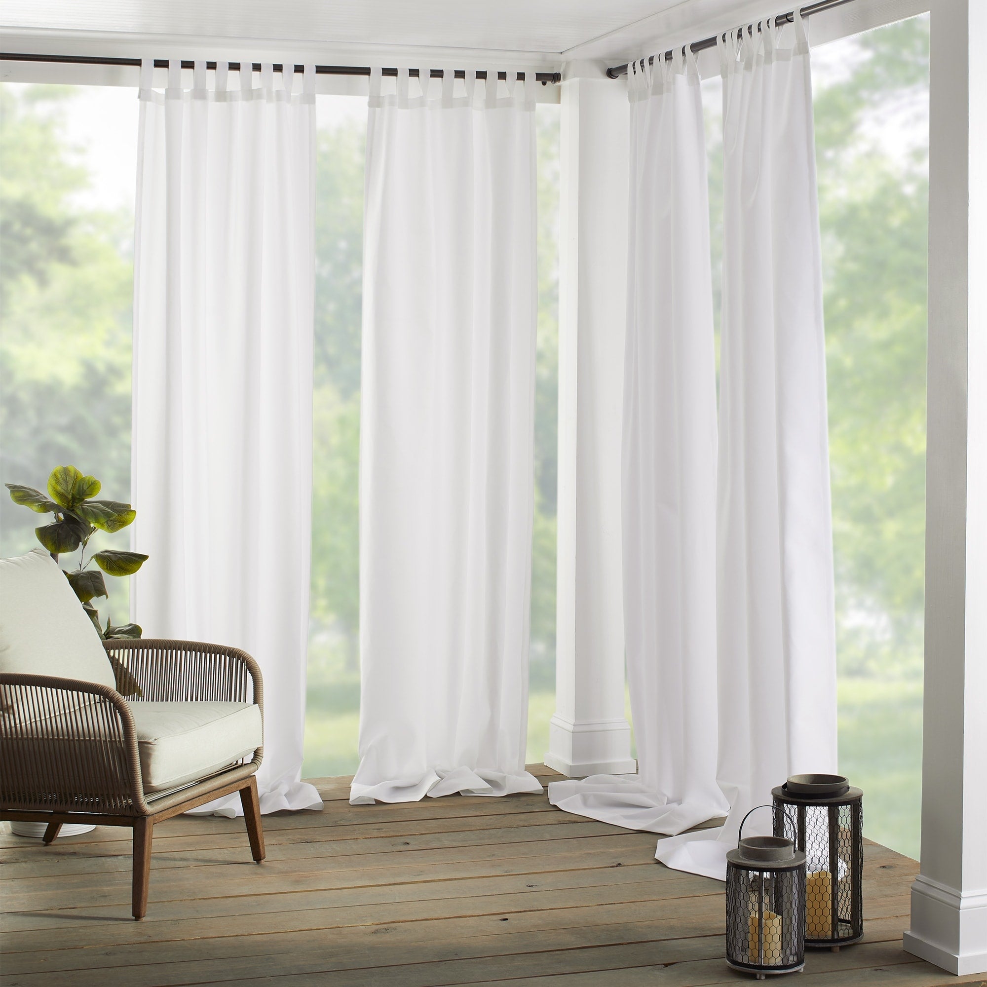 Matine Indoor/Outdoor Tab Top Single Curtain Panel