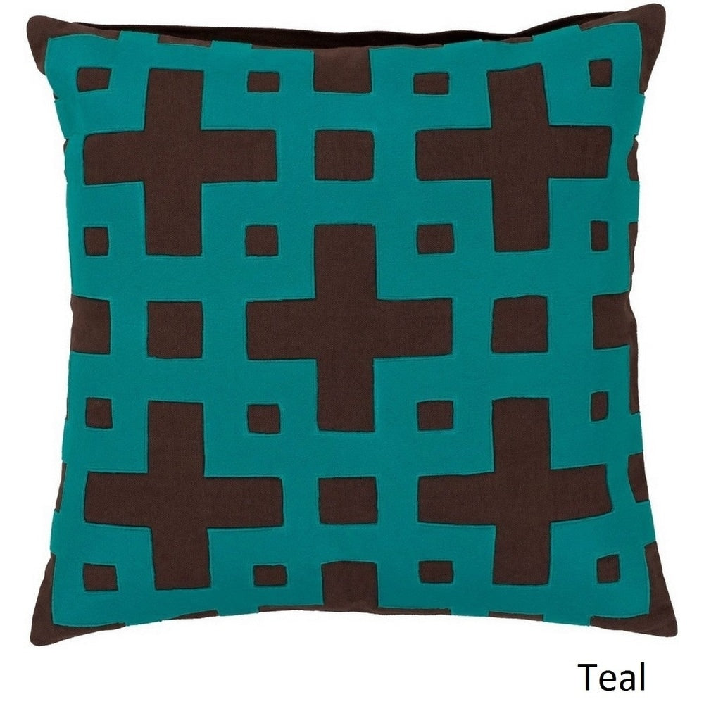 Jones 22-inch Decorative Geometric Feather Down or Polyester Filled Pillow