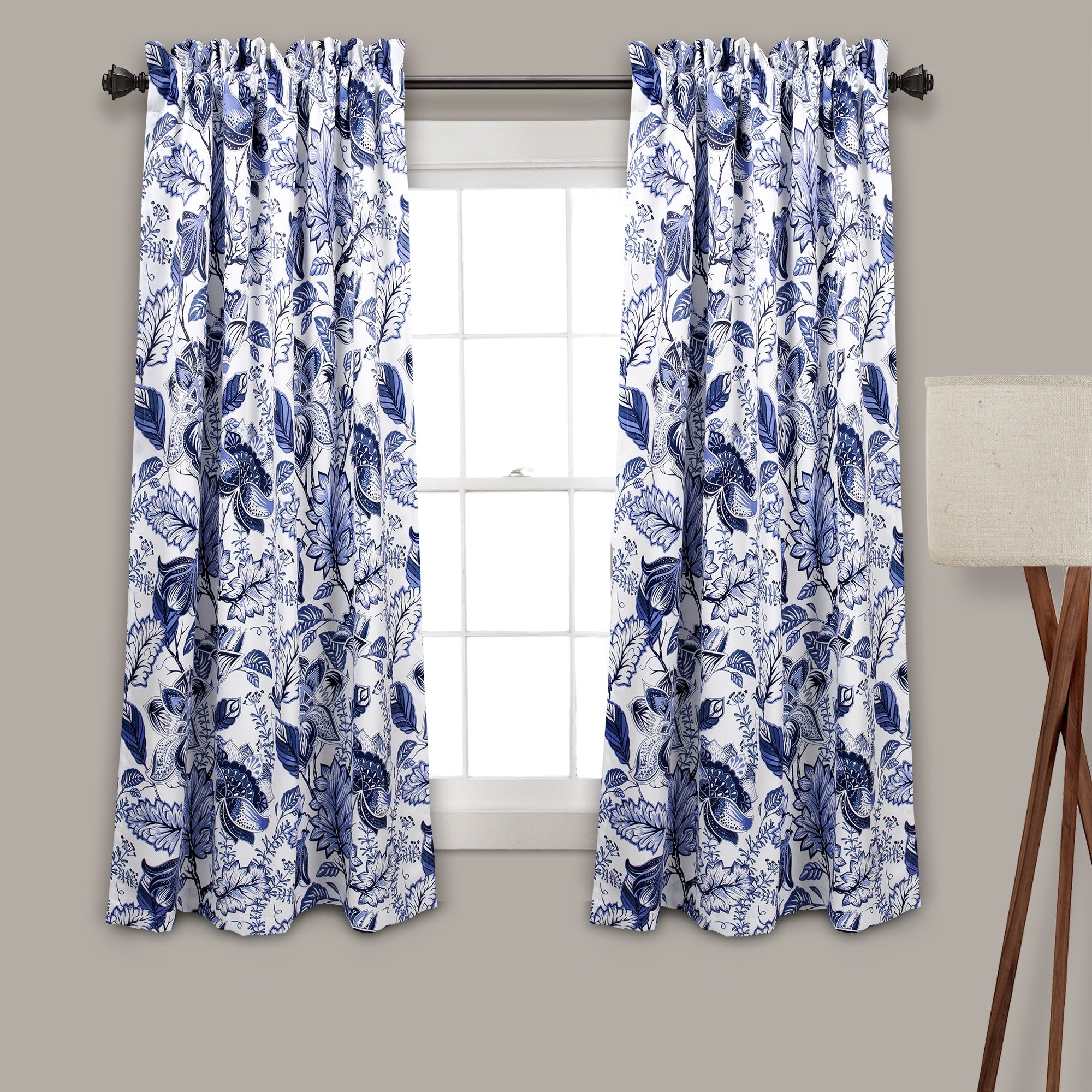 Lush Decor Cynthia Jacobean Room-darkening Curtain Panel Pair