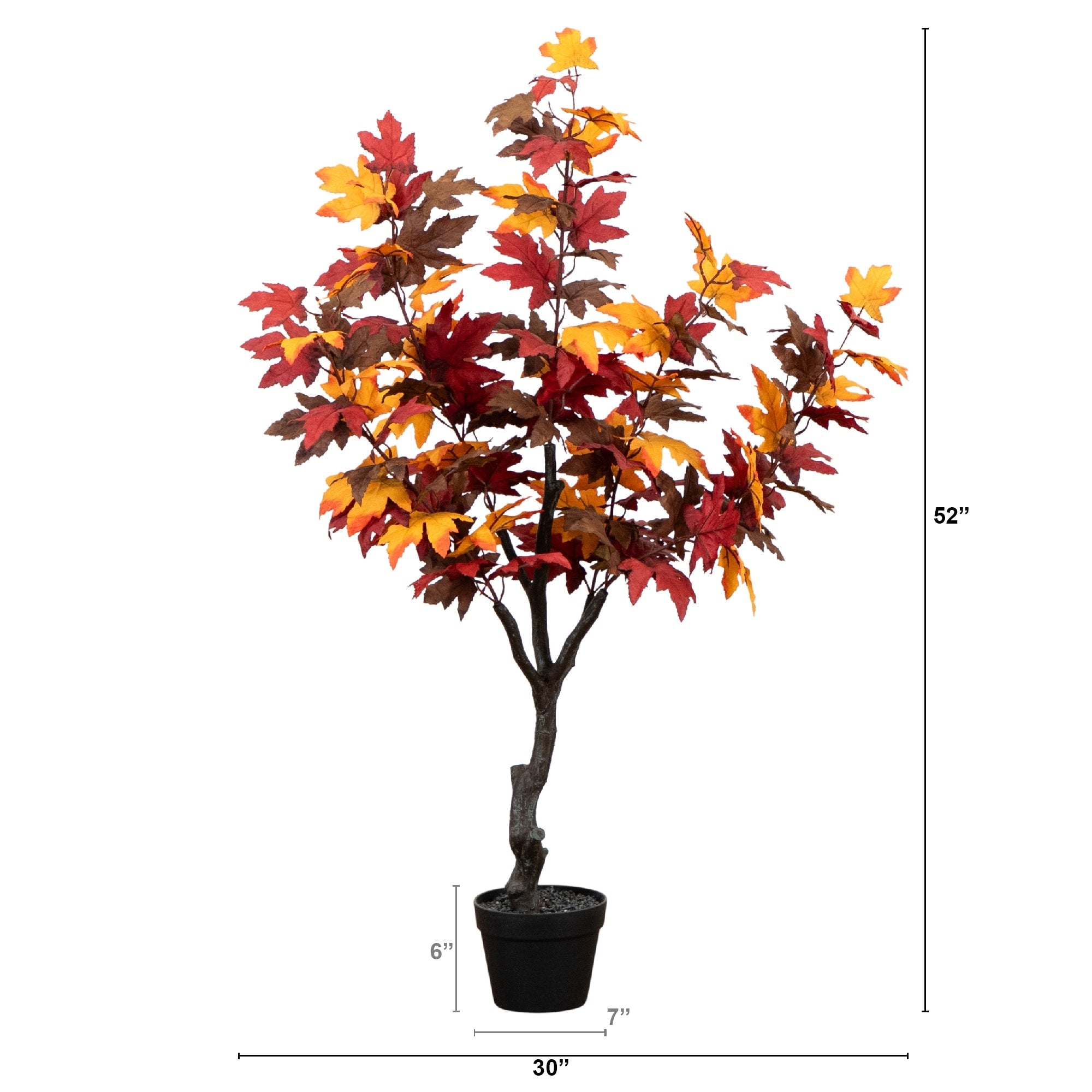 4ft. Autumn Smoky Maple Artificial Fall Tree