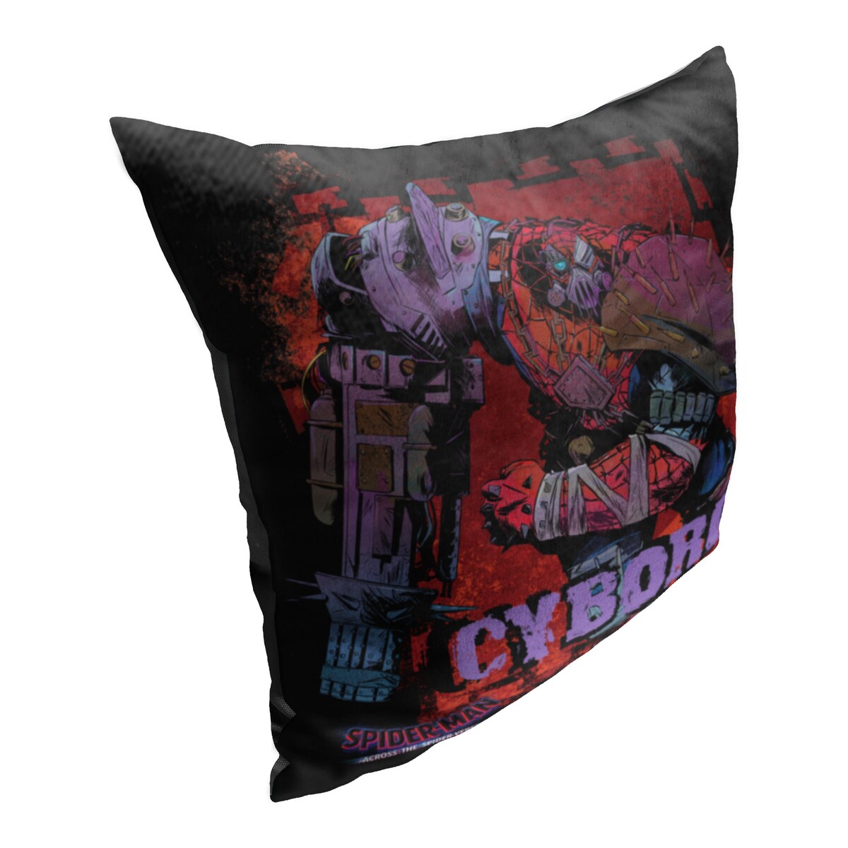 Marvel Spiderman Across the Spiderverse Here Comes Cyborg 18 Inch Throw Pillow