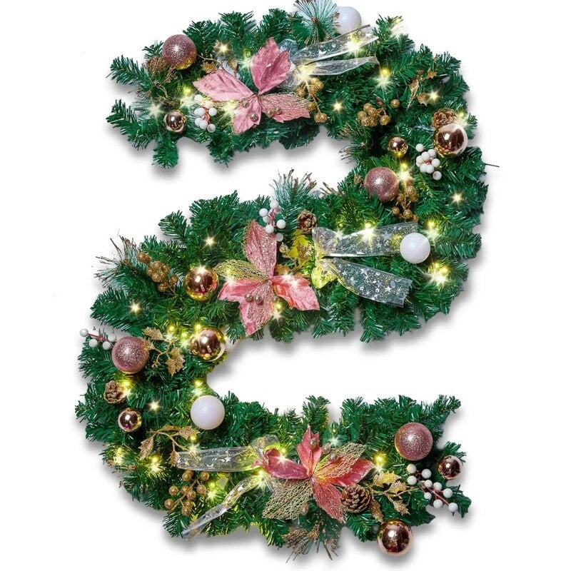 Pre-Lit 6ft Christmas Garland with 50 LED Lights - Green