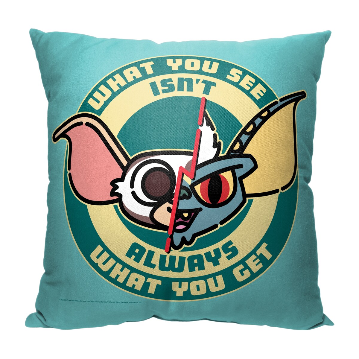 Warner Brothers Gremlins Not What You Get 18 Inch Throw Pillow