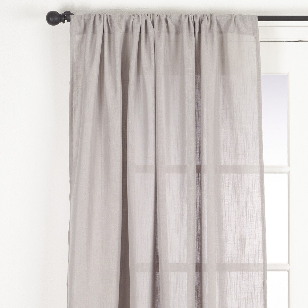 Nali Collection Rod Pocket Semi Sheer Window Curtain Panel