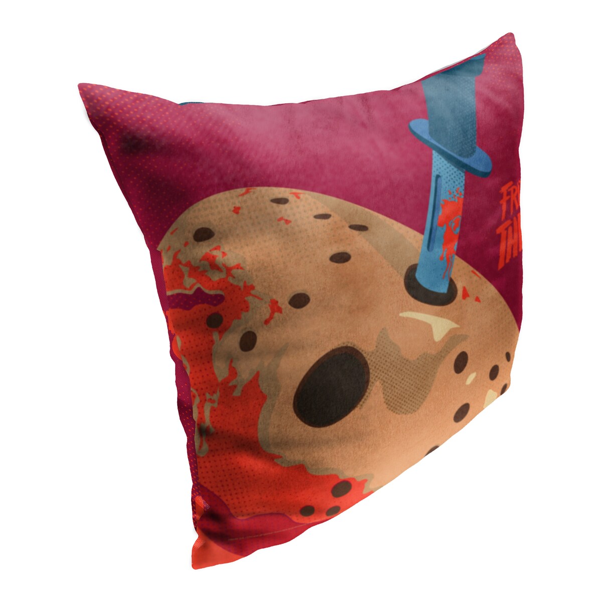 Warner Brothers Horror Friday the 13th Comic Mask 18 Inch Throw Pillow