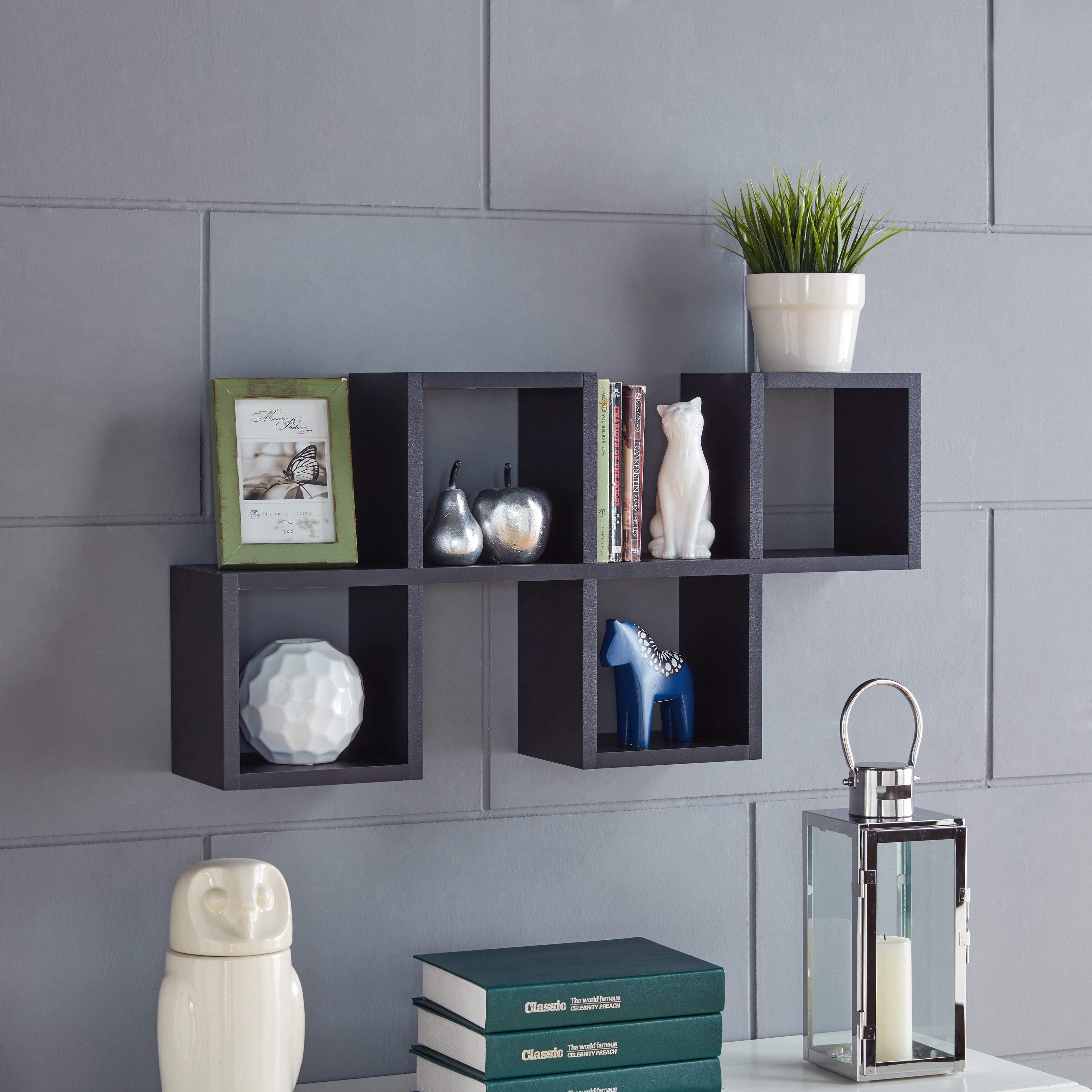 Danya B. Cubby Chessboard Wall Shelf - Horizontal or Vertical