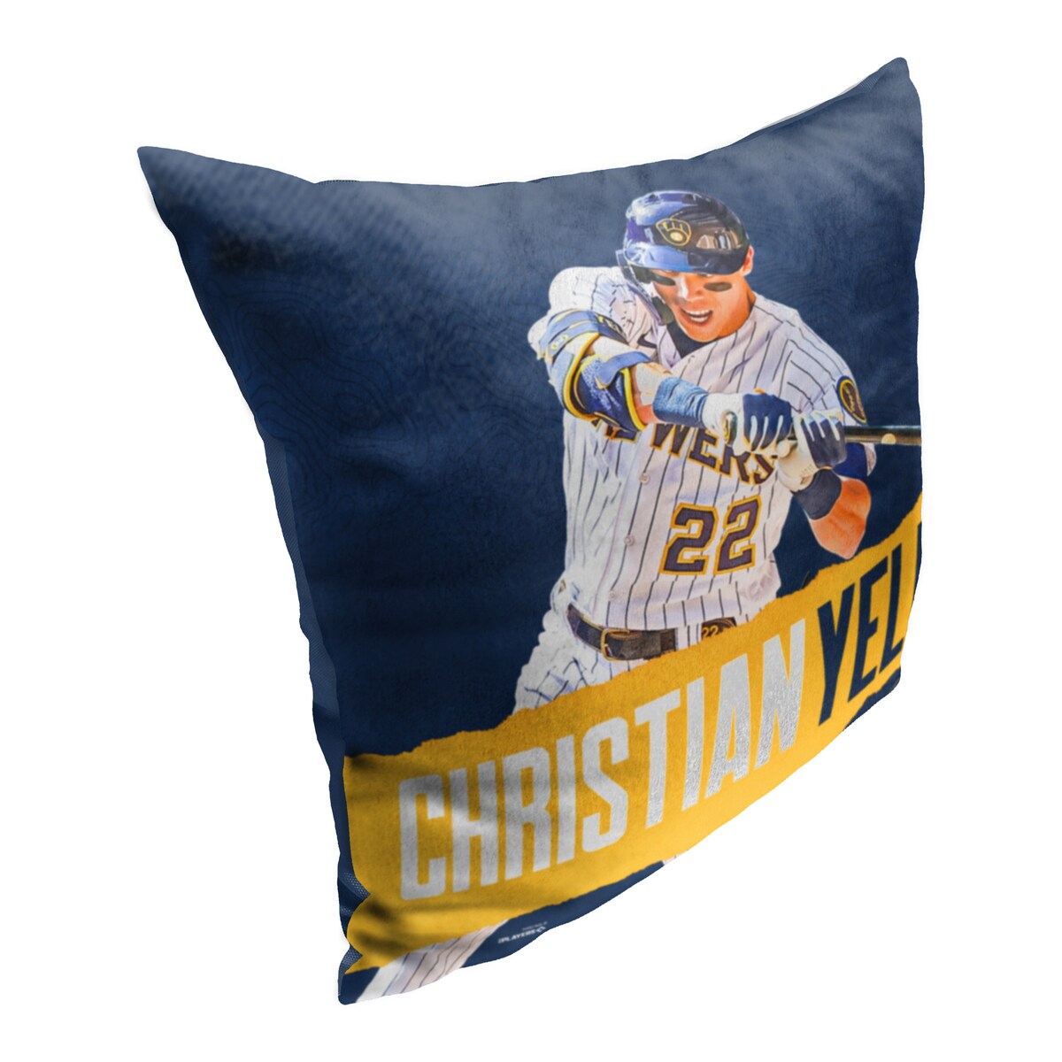 MLB Player Milwaukee Brewers Christian Yelich 18 Inch Throw Pillow