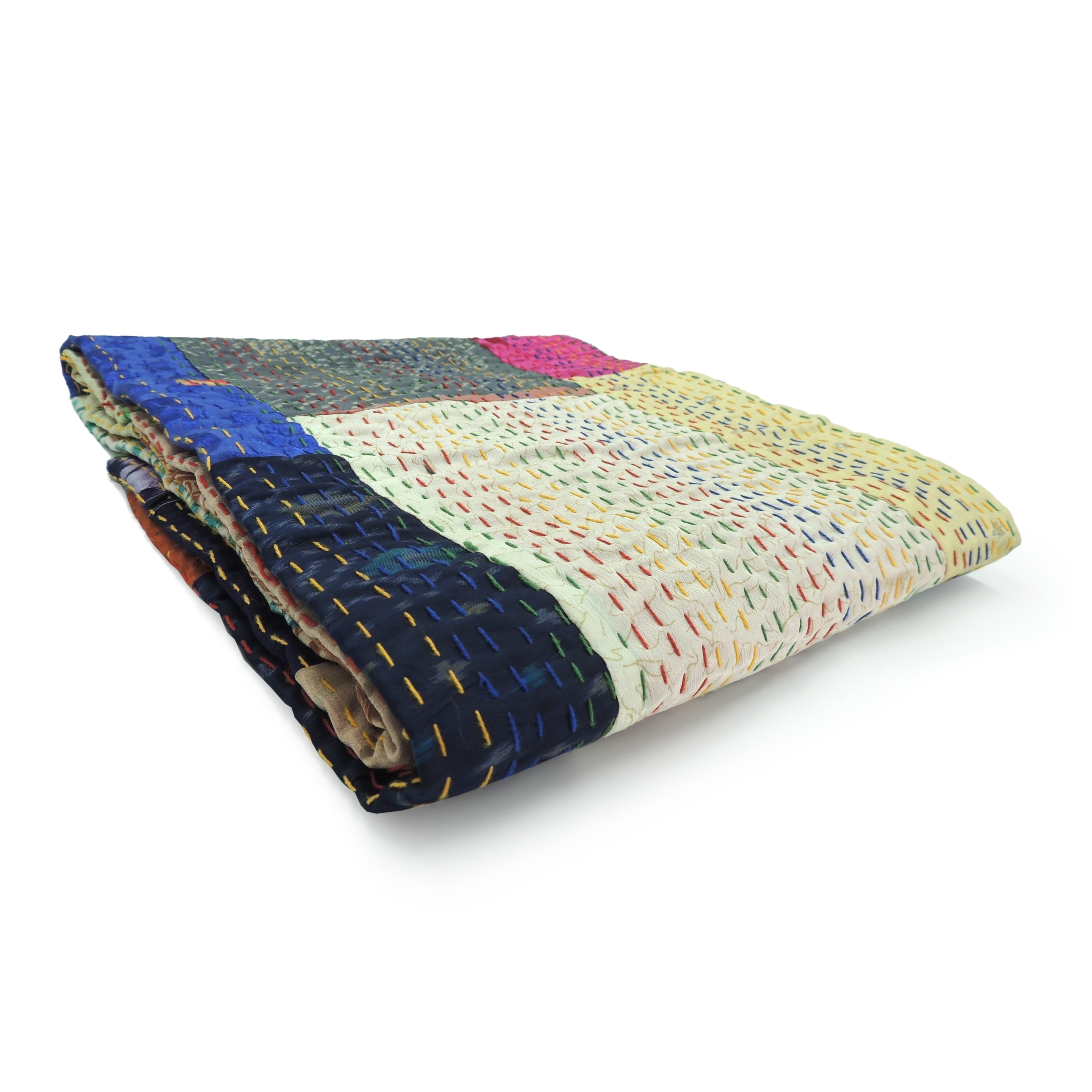 Sevita Traditional Patola Kantha Standard Size Throw Blanket