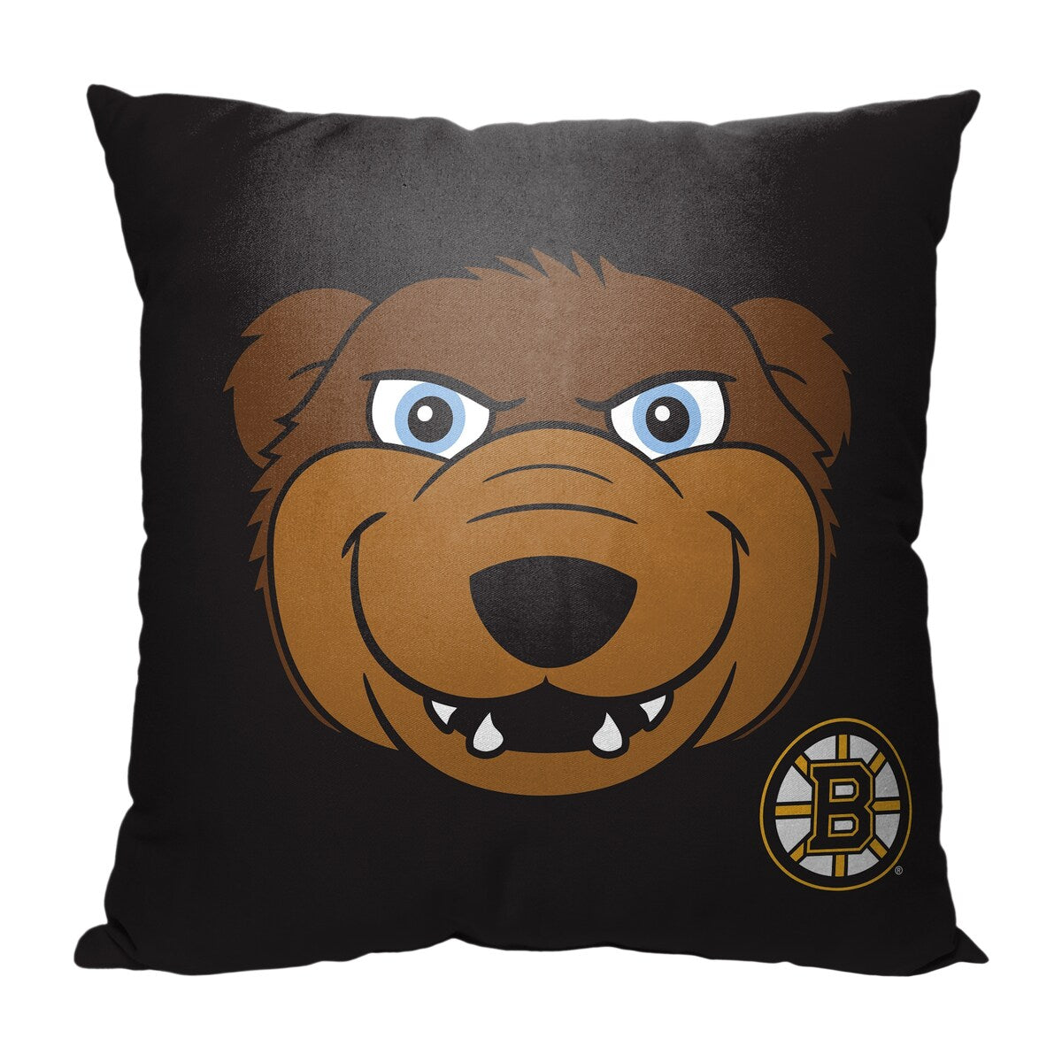 NHL Mascot Love Bruins Printed Throw Pillow - Black