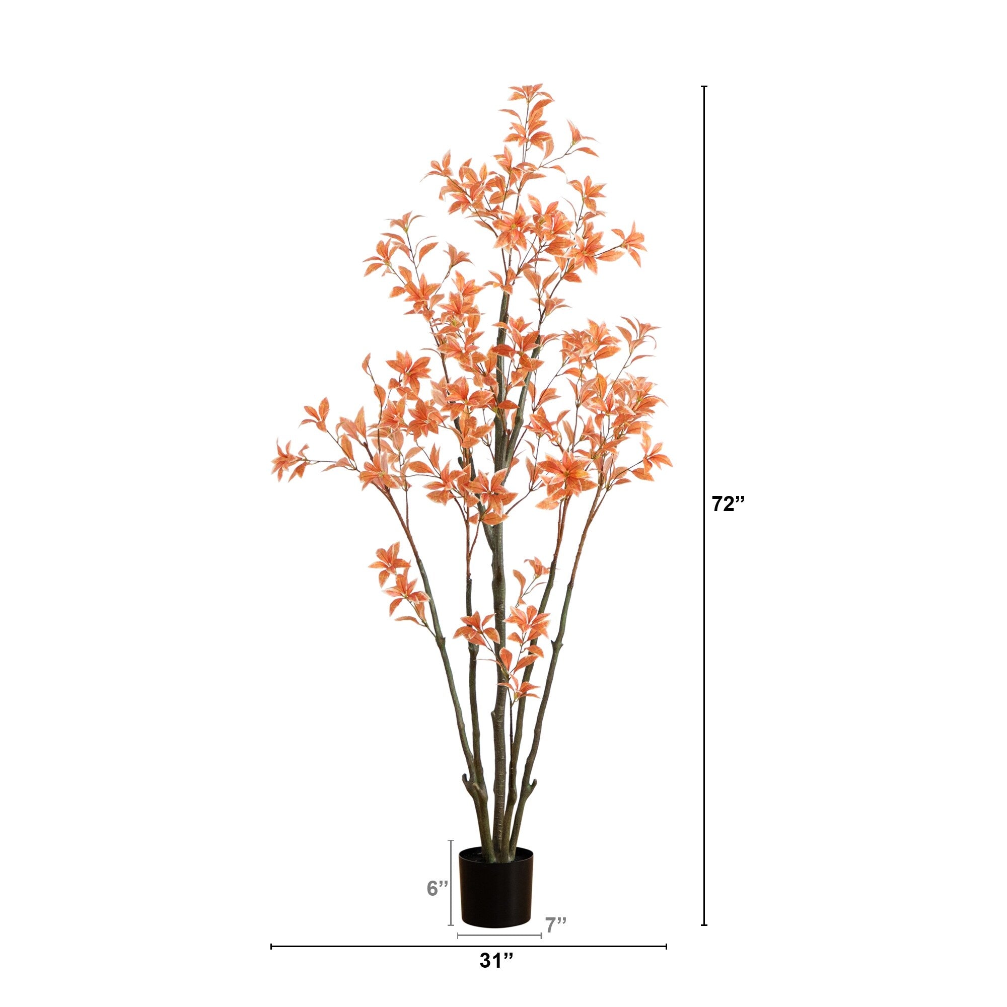 6' Autumn Pieris Artificial Fall Tree