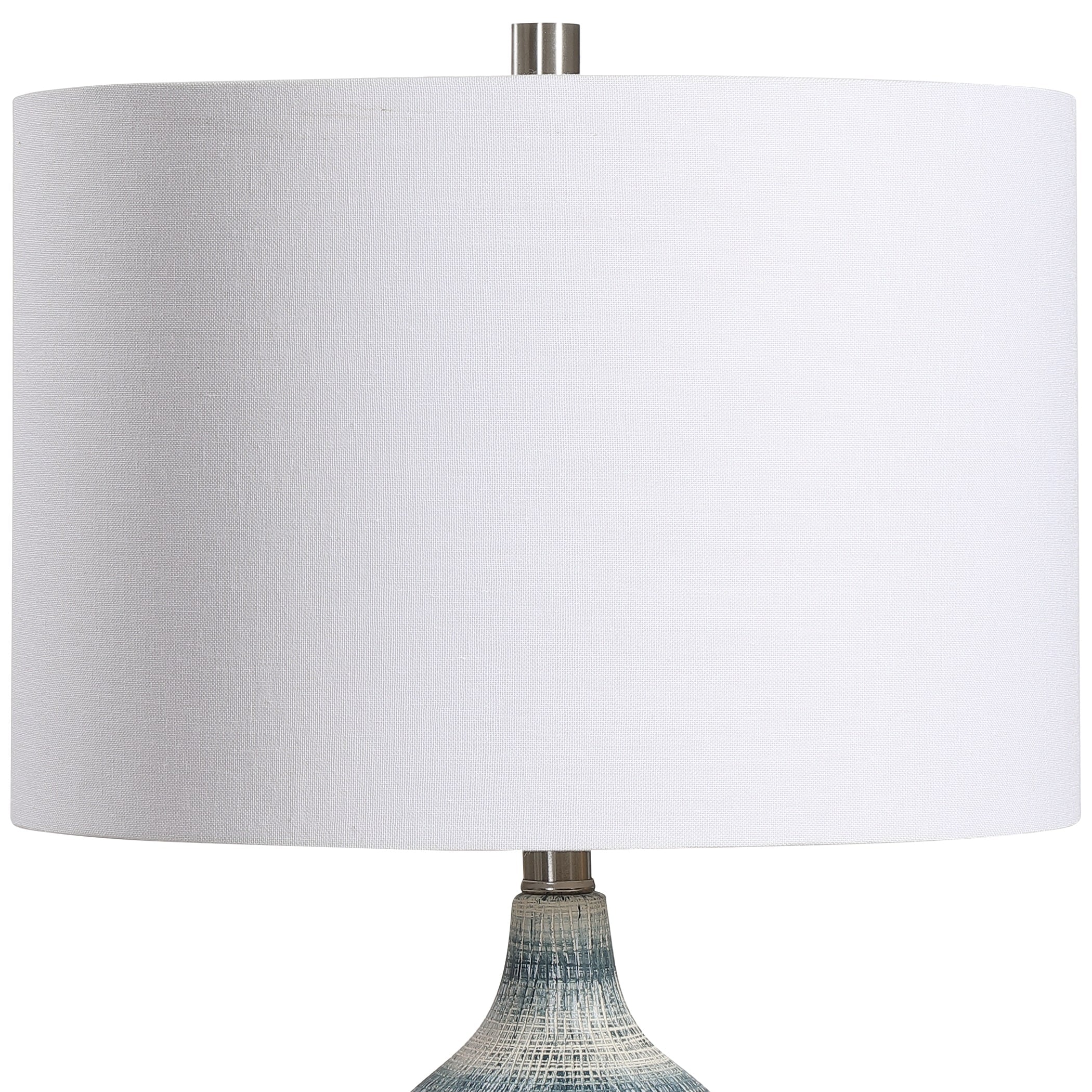 Blue and White Ceramic 1-light Table Lamp