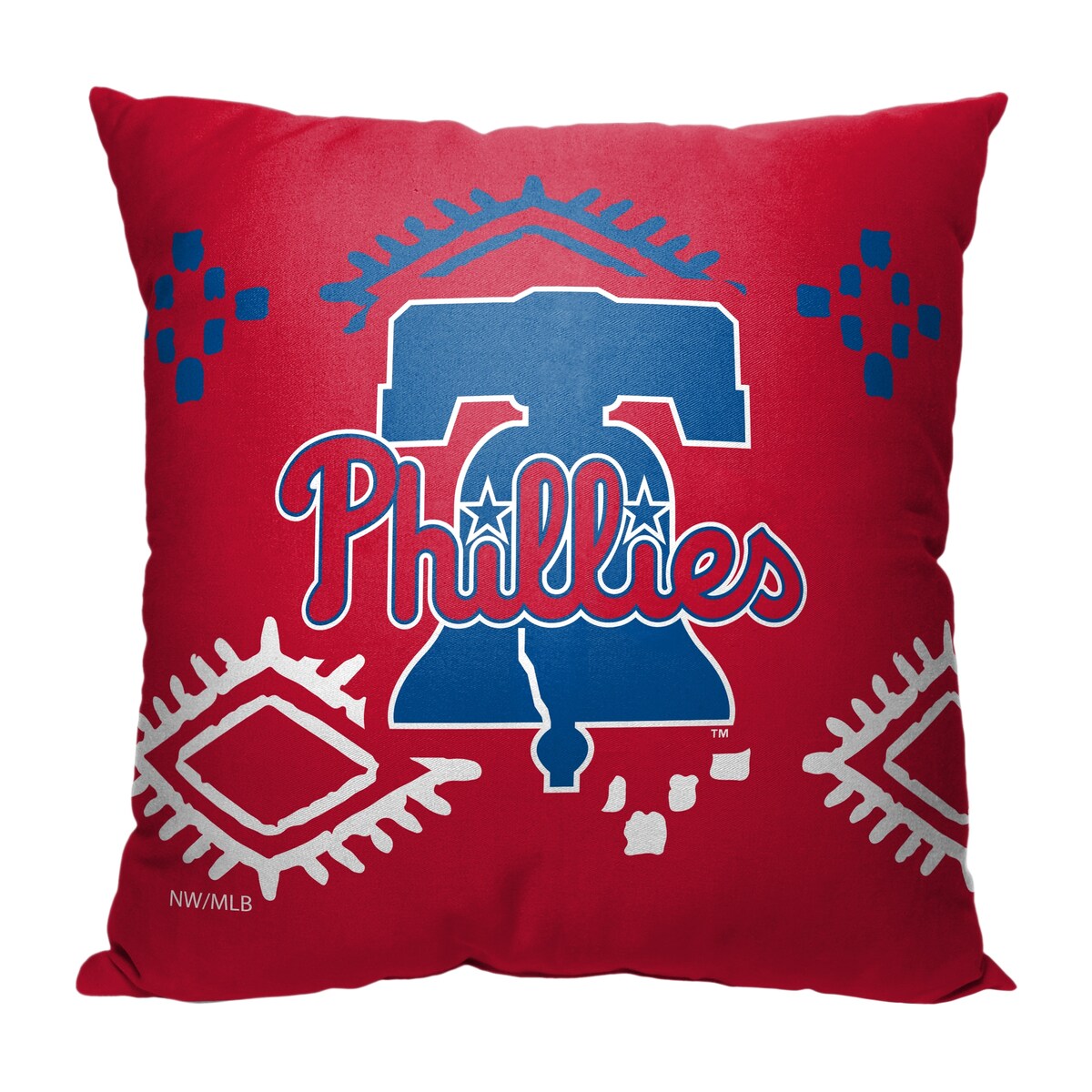 MLB Philadelphia Phillies Candy Skull 18 Inch Throw Pillow