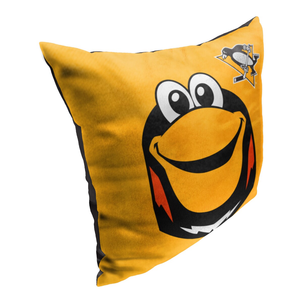 NHL Mascot Love Penguins Printed Throw Pillow - Yellow