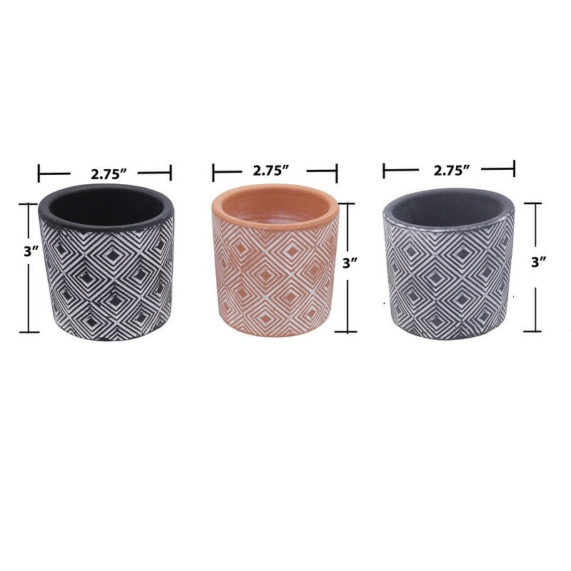 Set of 3 Modern 3 Ceramic Flower Plant Planters, Ceramic Pot Planter Indoor Ceramic, Decorative Planter