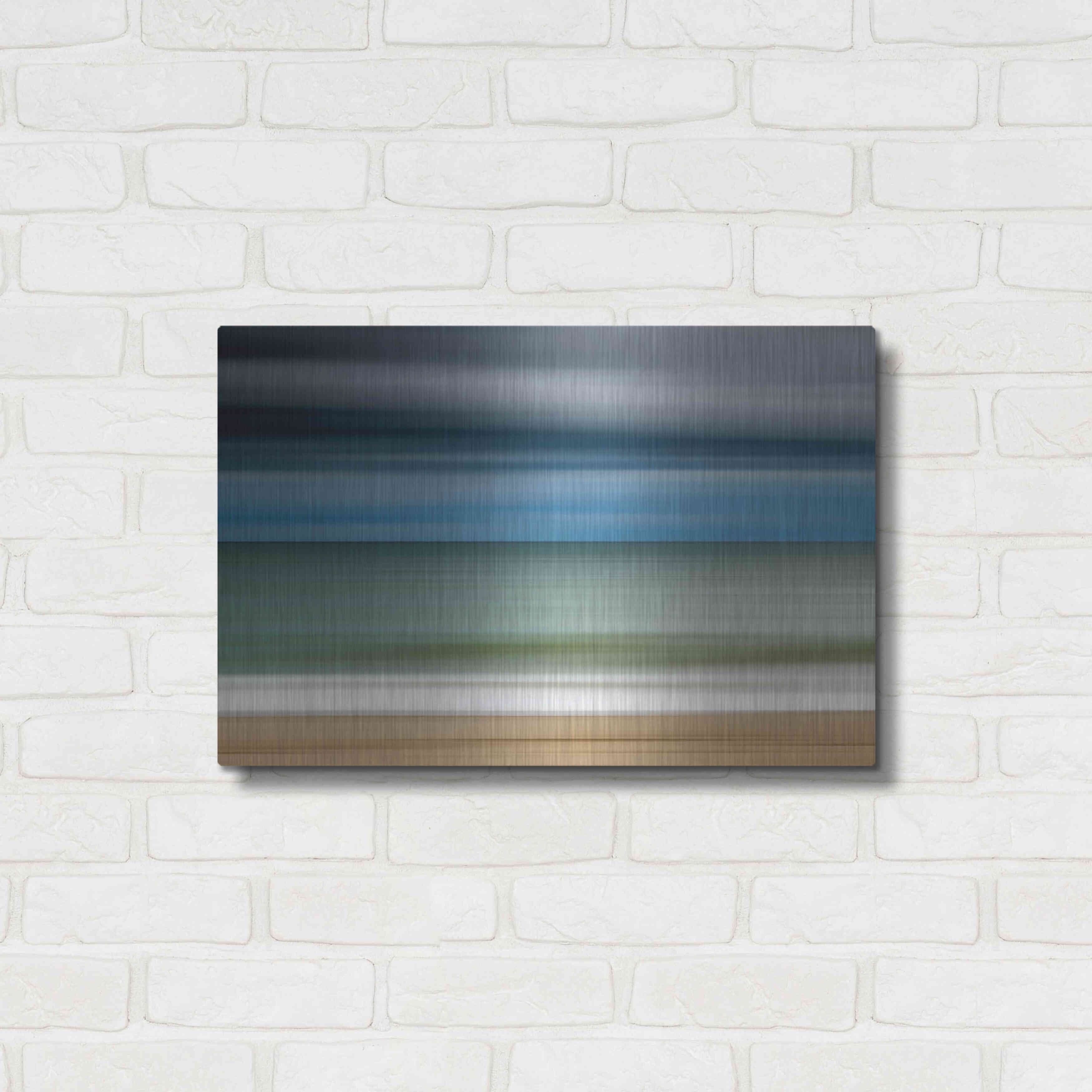 Luxe Metal Art 'Ocean Storm' by Katherine Gendreau, Metal Wall Art