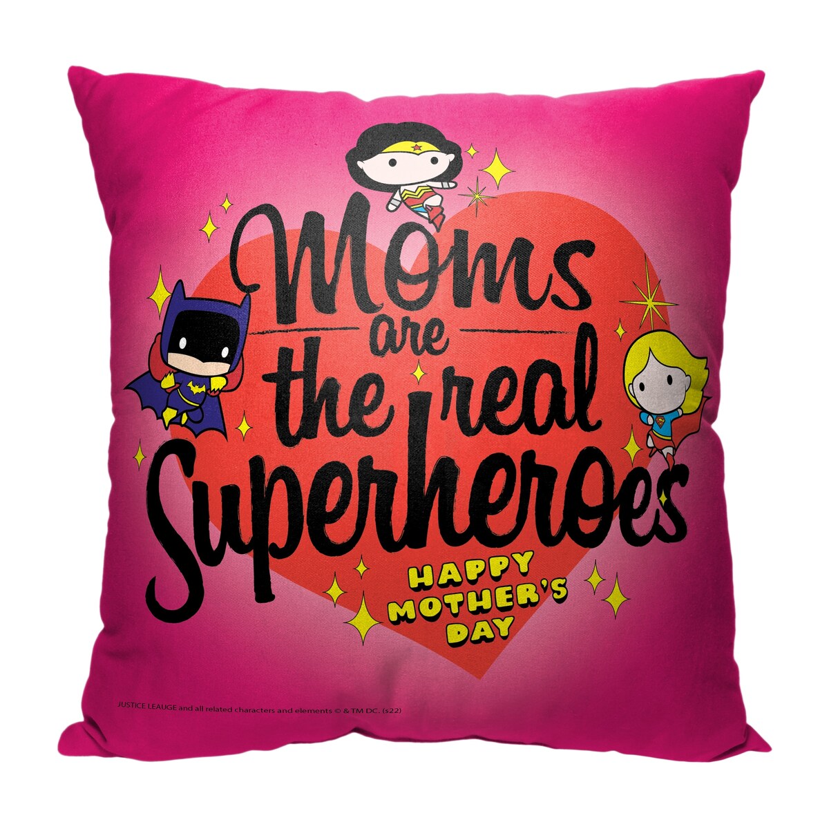 Warner Brothers DC Moms Are The Real Supers 18 Inch Throw Pillow