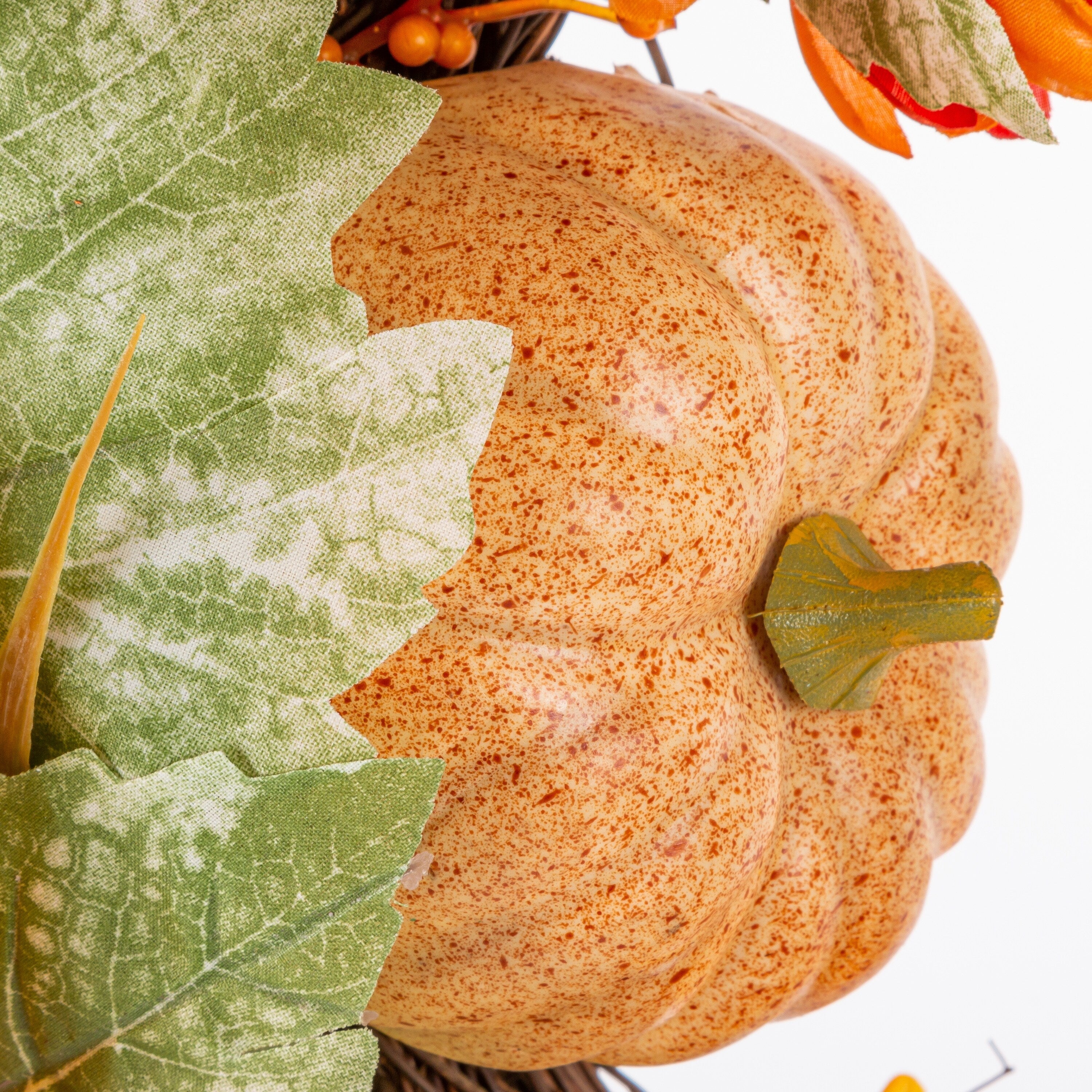 26 in. Diameter Harvest Wreath with Pumpkin and Berry Accents