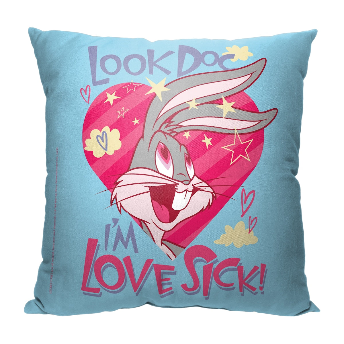 Warner Brothers Looney Tunes Love Sick Bugs 18 Inch Throw Pillow