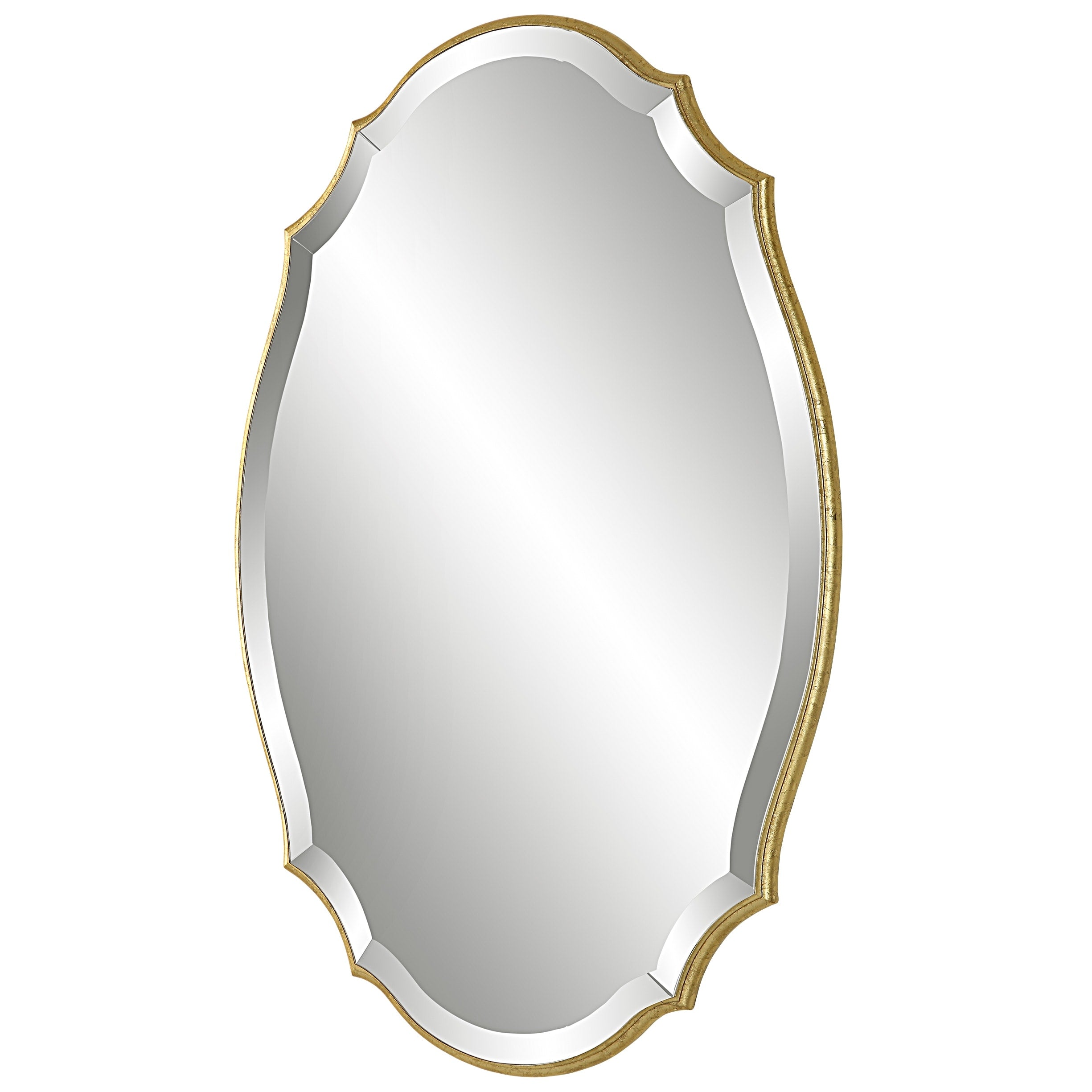 The Gray Barn Metallic Gold Decorative Oval Wall Mirror