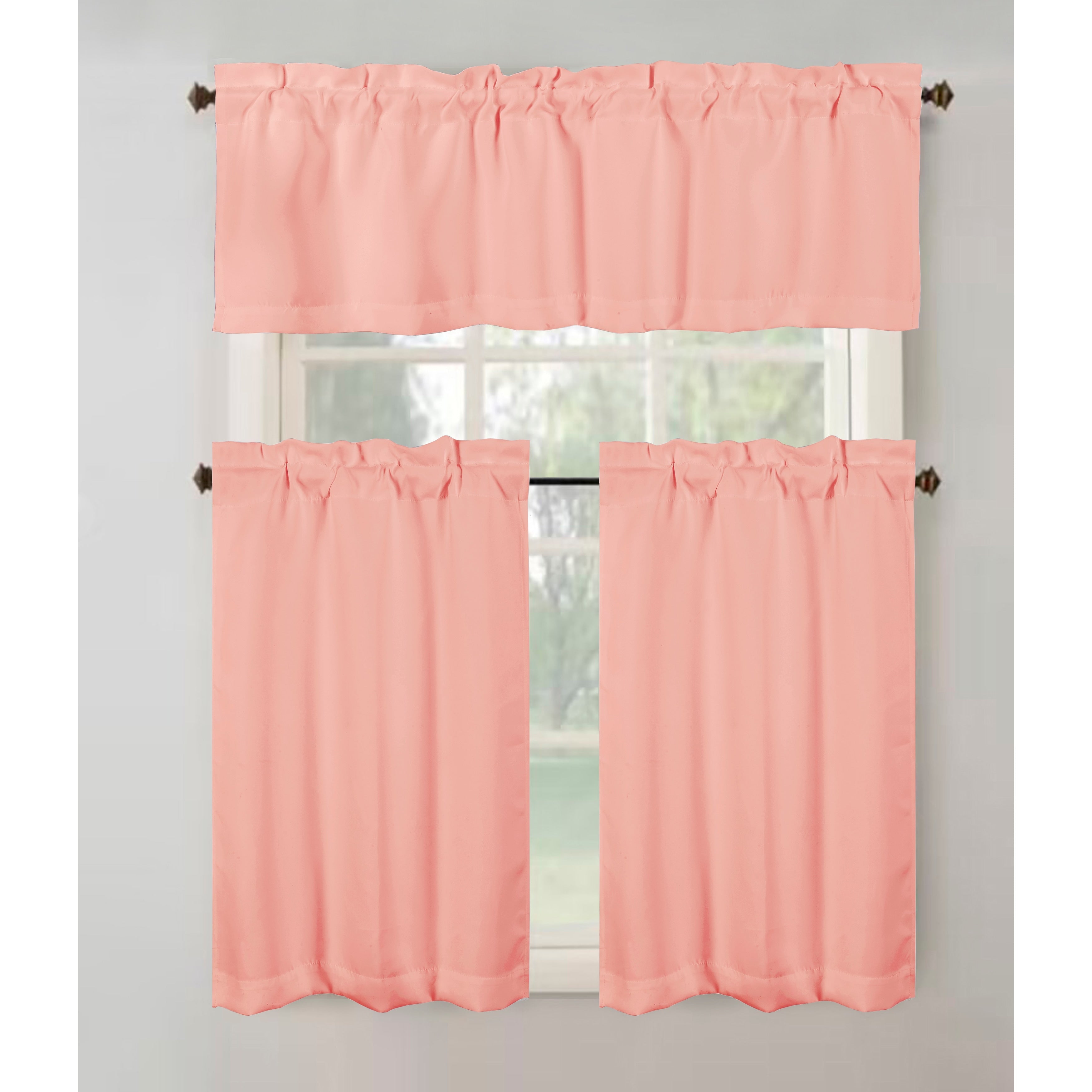 Anchorage Privacy Solid Kitchen Curtain