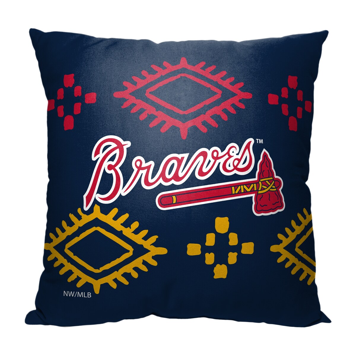 MLB Atlanta Braves Candy Skull 18 Inch Throw Pillow