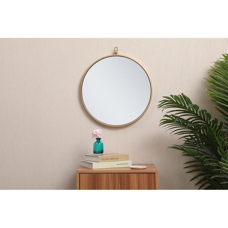 Carson Carrington Labbemala Metal Framed Round Wall Mirror