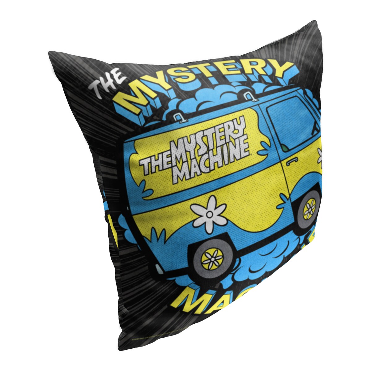 Scooby Doo The Mystery Machine Printed Throw Pillow - Black