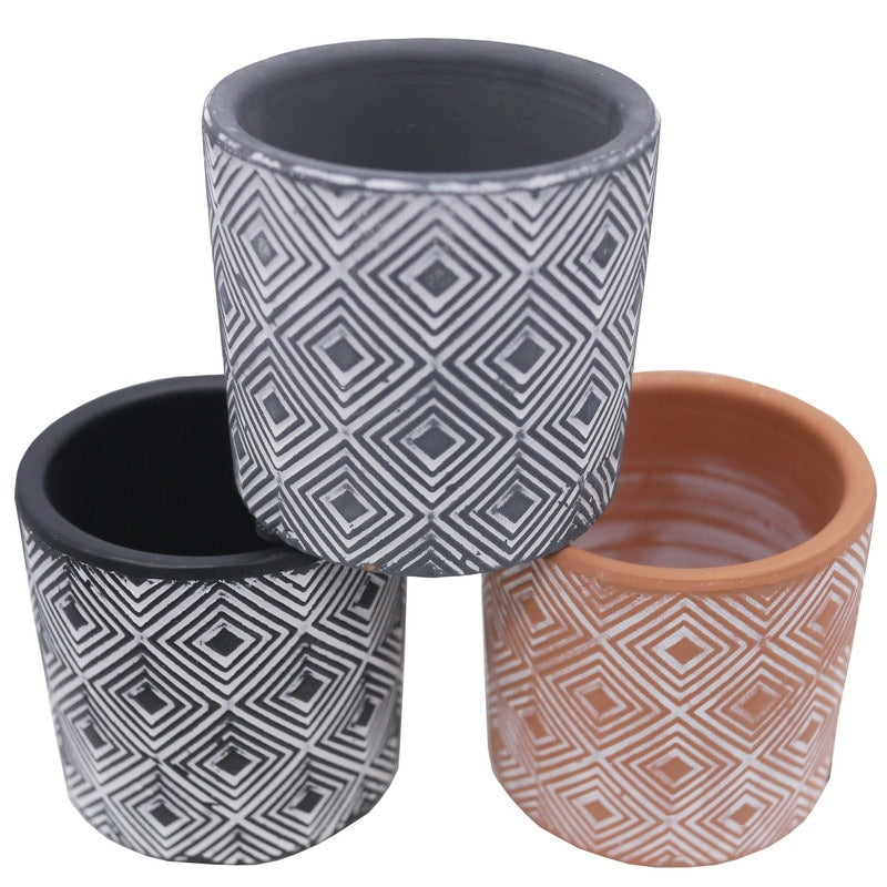 Set of 3 Modern 3 Ceramic Flower Plant Planters, Ceramic Pot Planter Indoor Ceramic, Decorative Planter