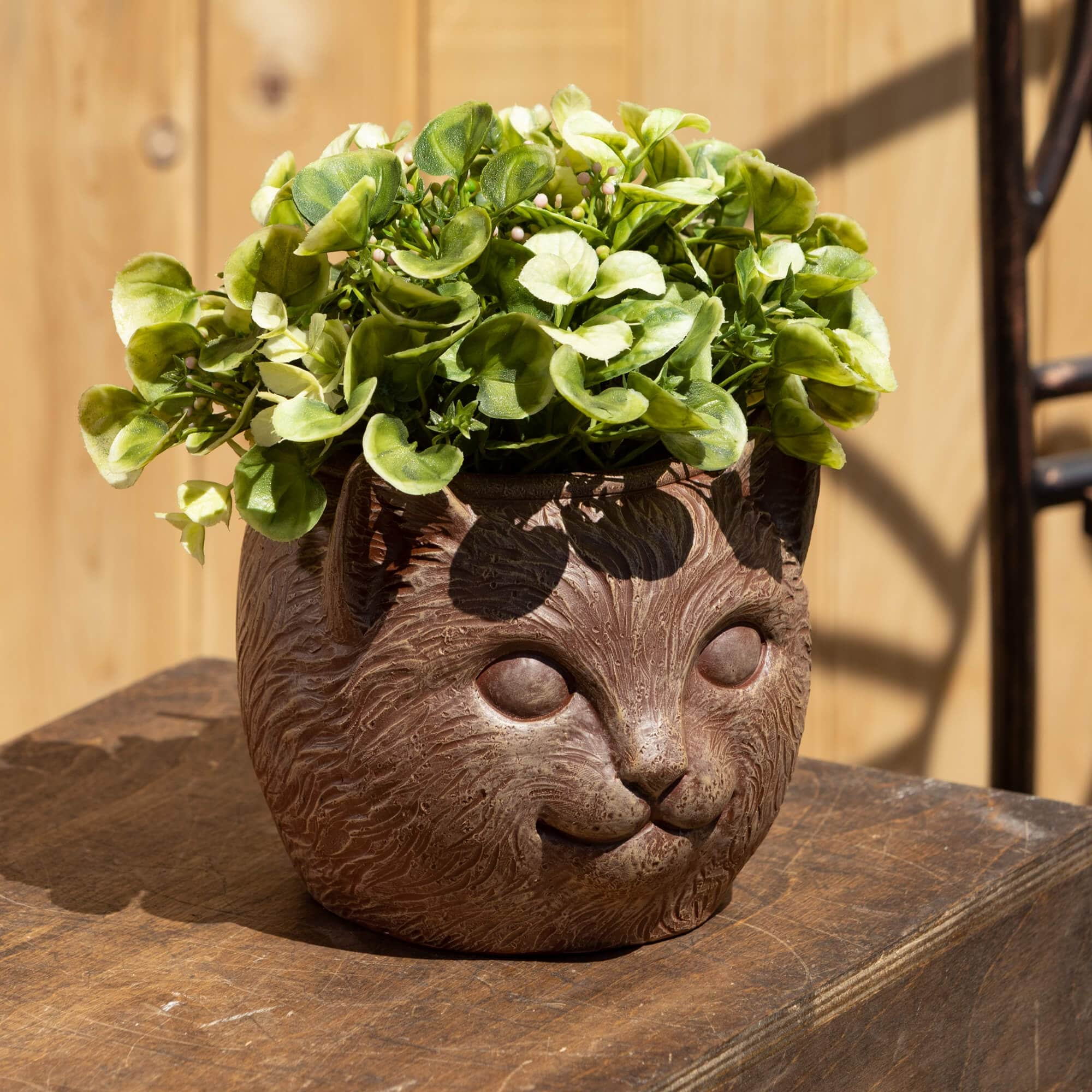 Sullivans Brown Outdoor Animal Planter, Resin