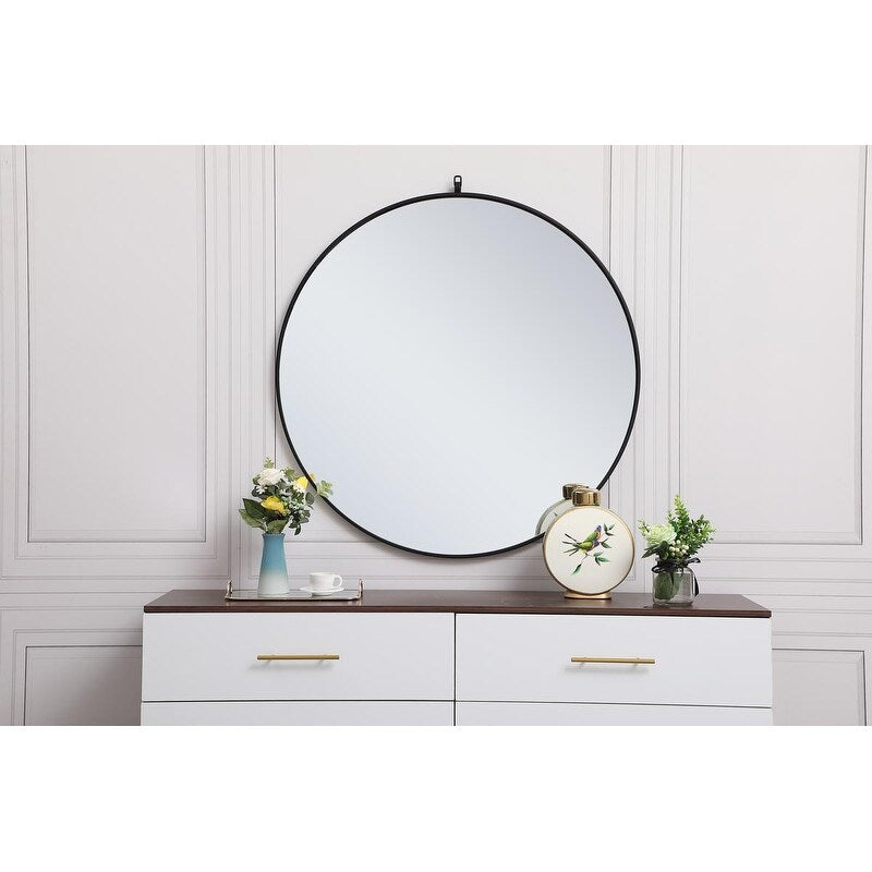 Carson Carrington Labbemala Metal Framed Round Wall Mirror