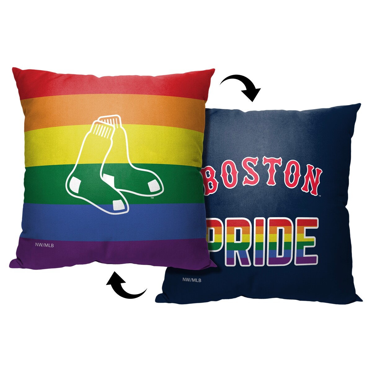 MLB Boston Red Sox Pride Series 18 Inch Throw Pillow