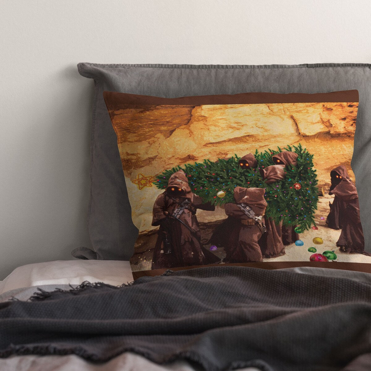 Star Wars Classic Tree Thieves Printed Throw Pillow - Yellow