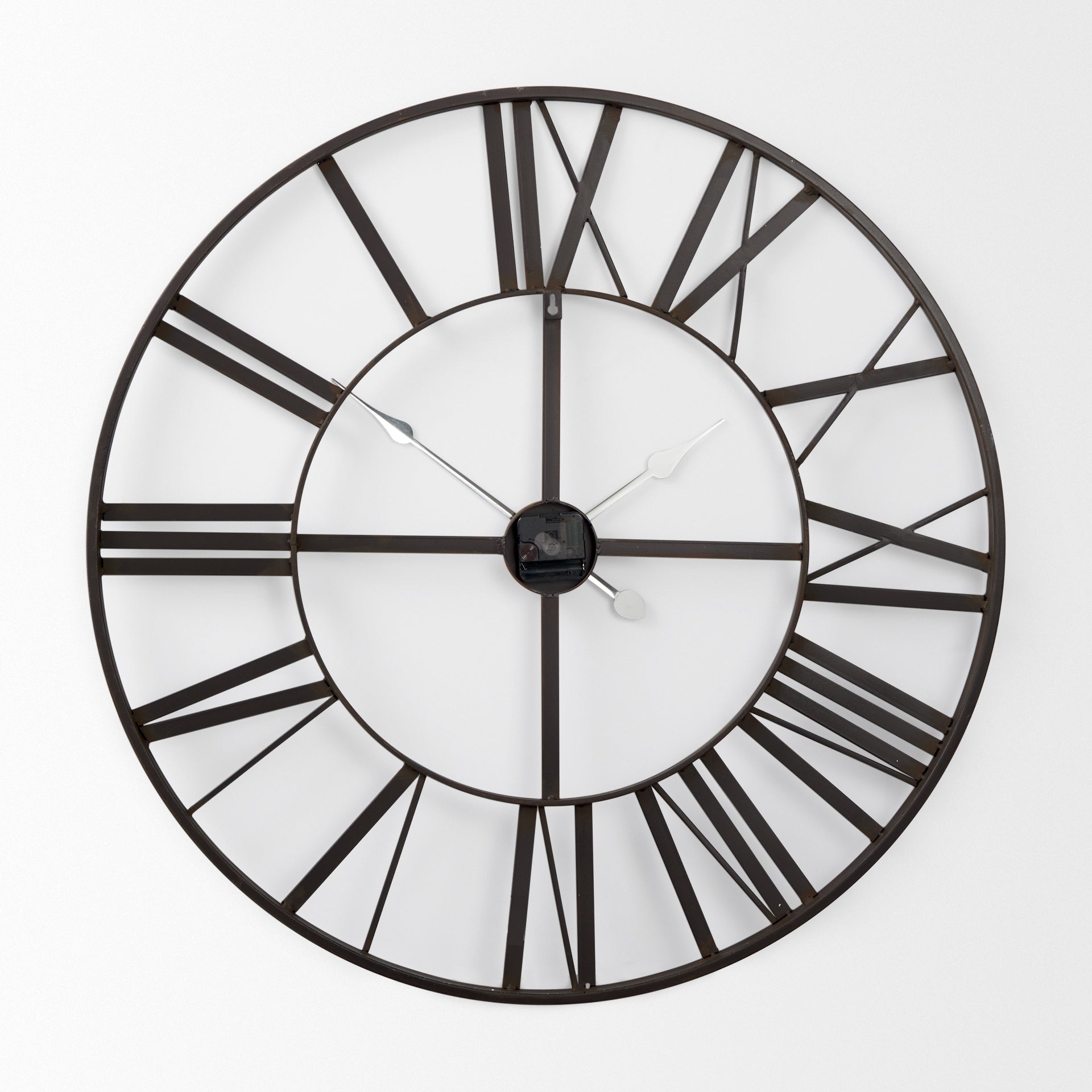 Pender Matte Black Iron 30 Round Wall Clock - 29.9W x 1.7D x 29.9H