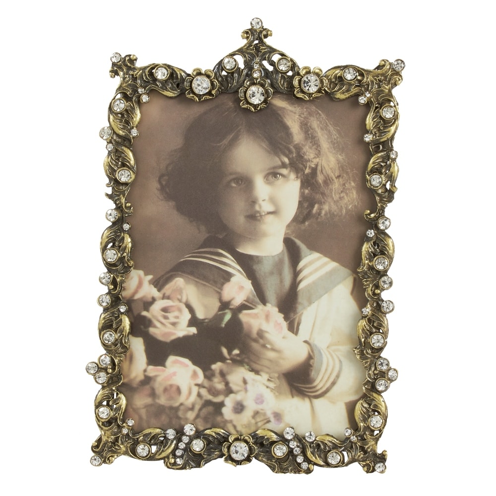 Jeweled Photo Frame With Wavy Borders