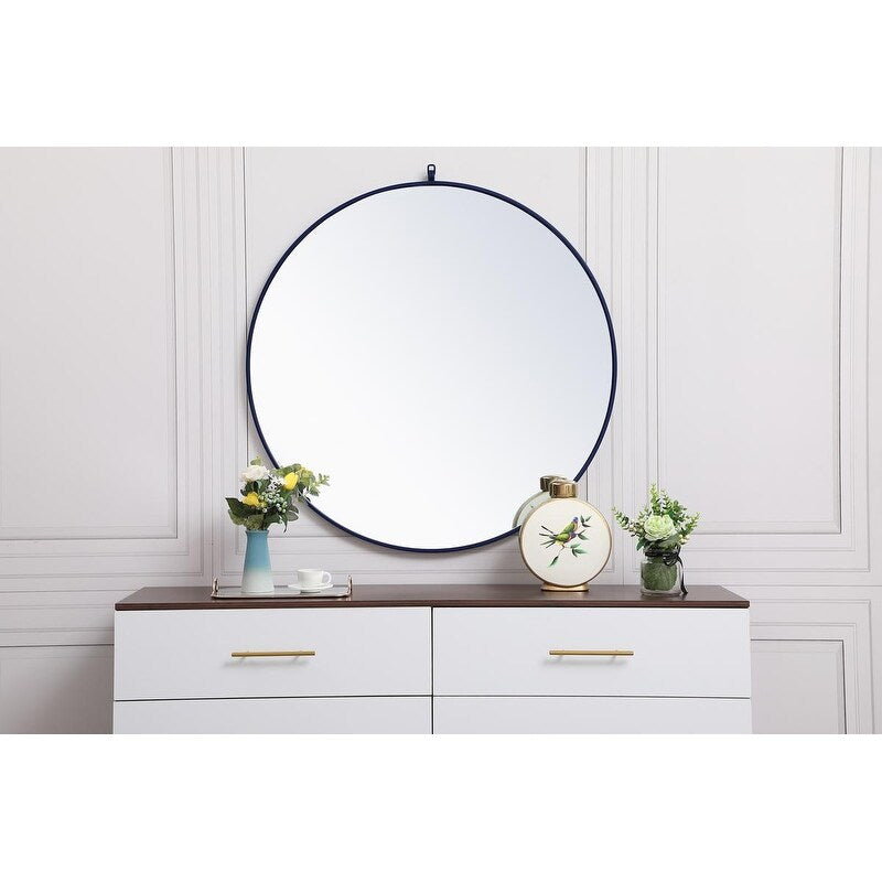 Carson Carrington Labbemala Metal Framed Round Wall Mirror