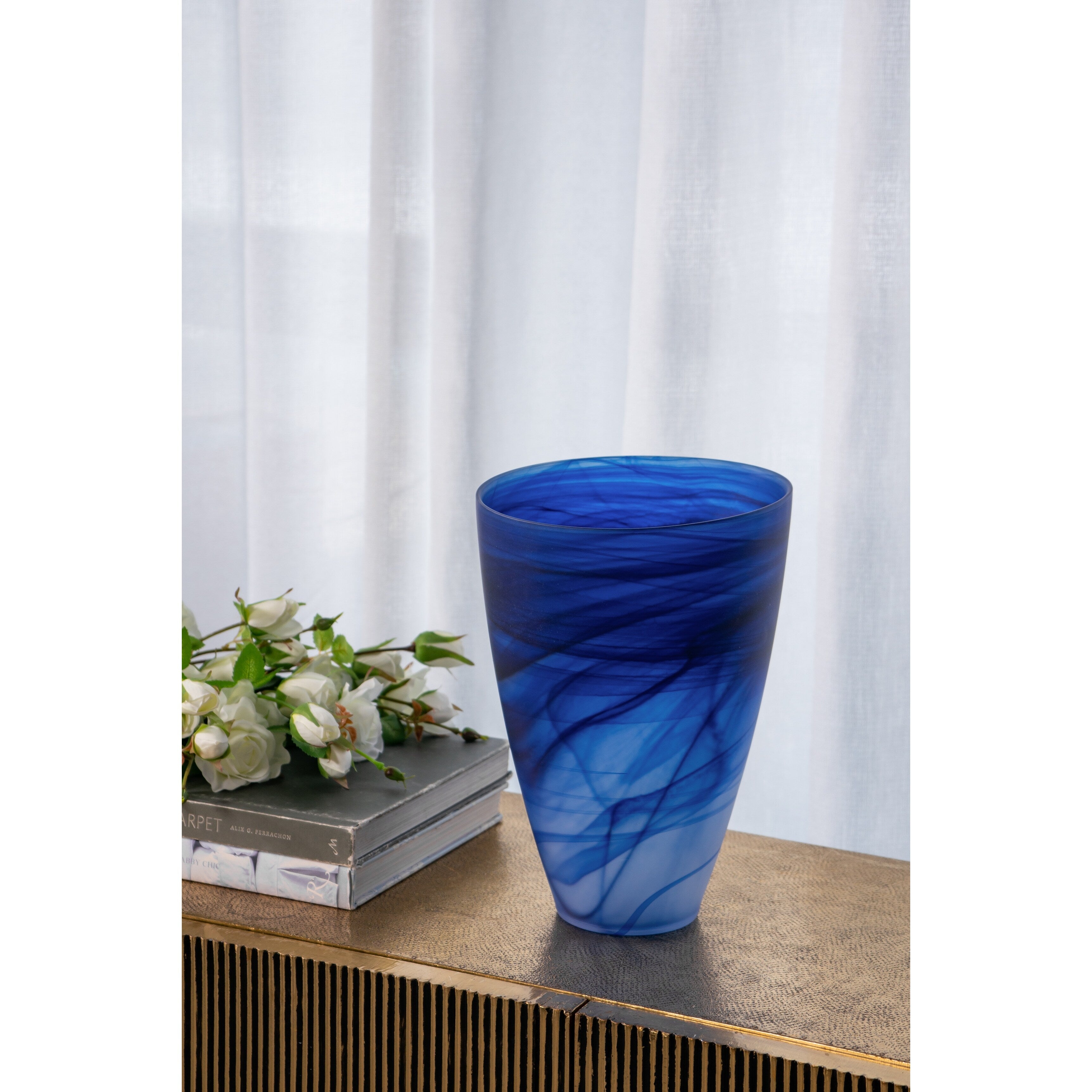 A&B Home Glass Vase - Blue