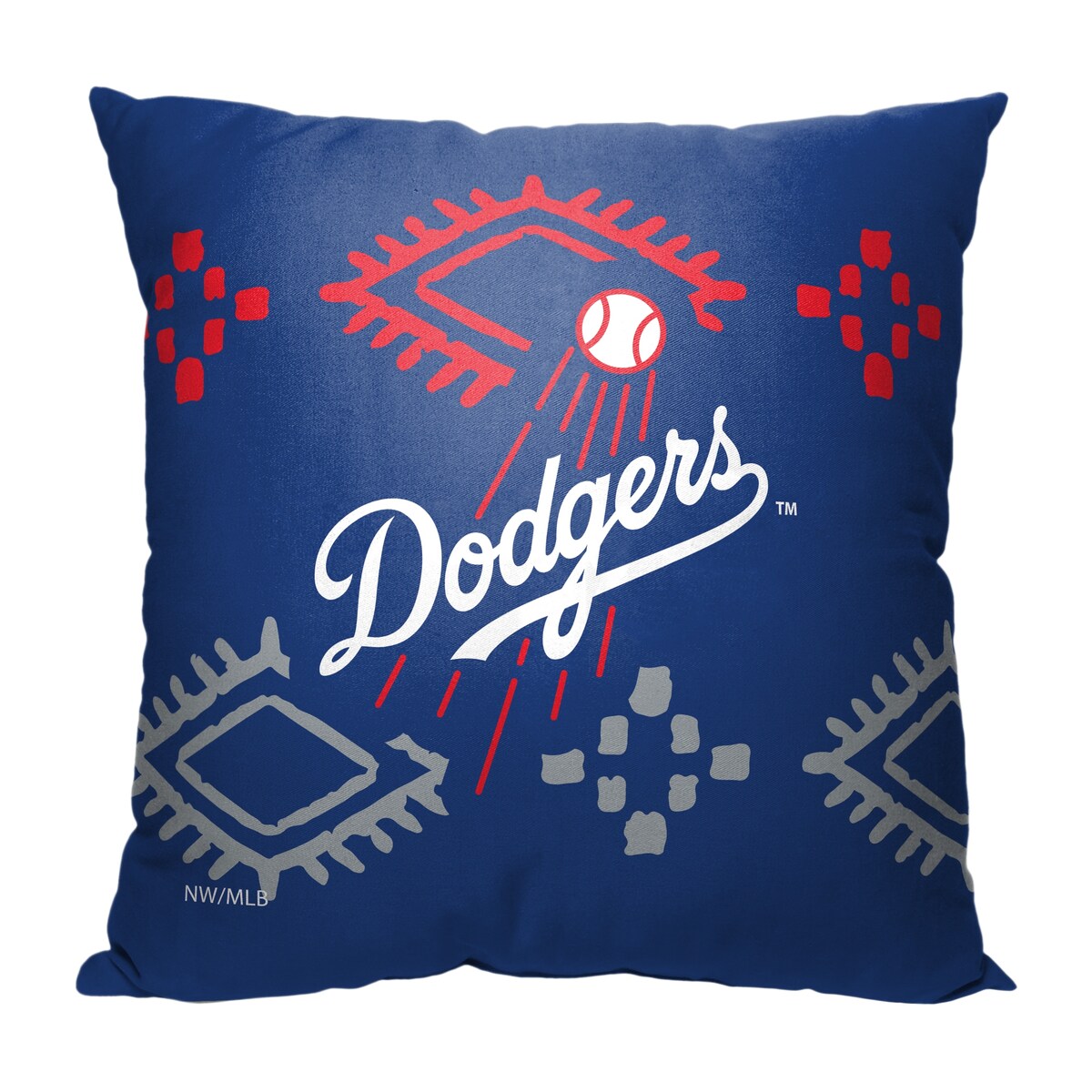 MLB Los Angeles Dodgers Candy Skull 18 Inch Throw Pillow