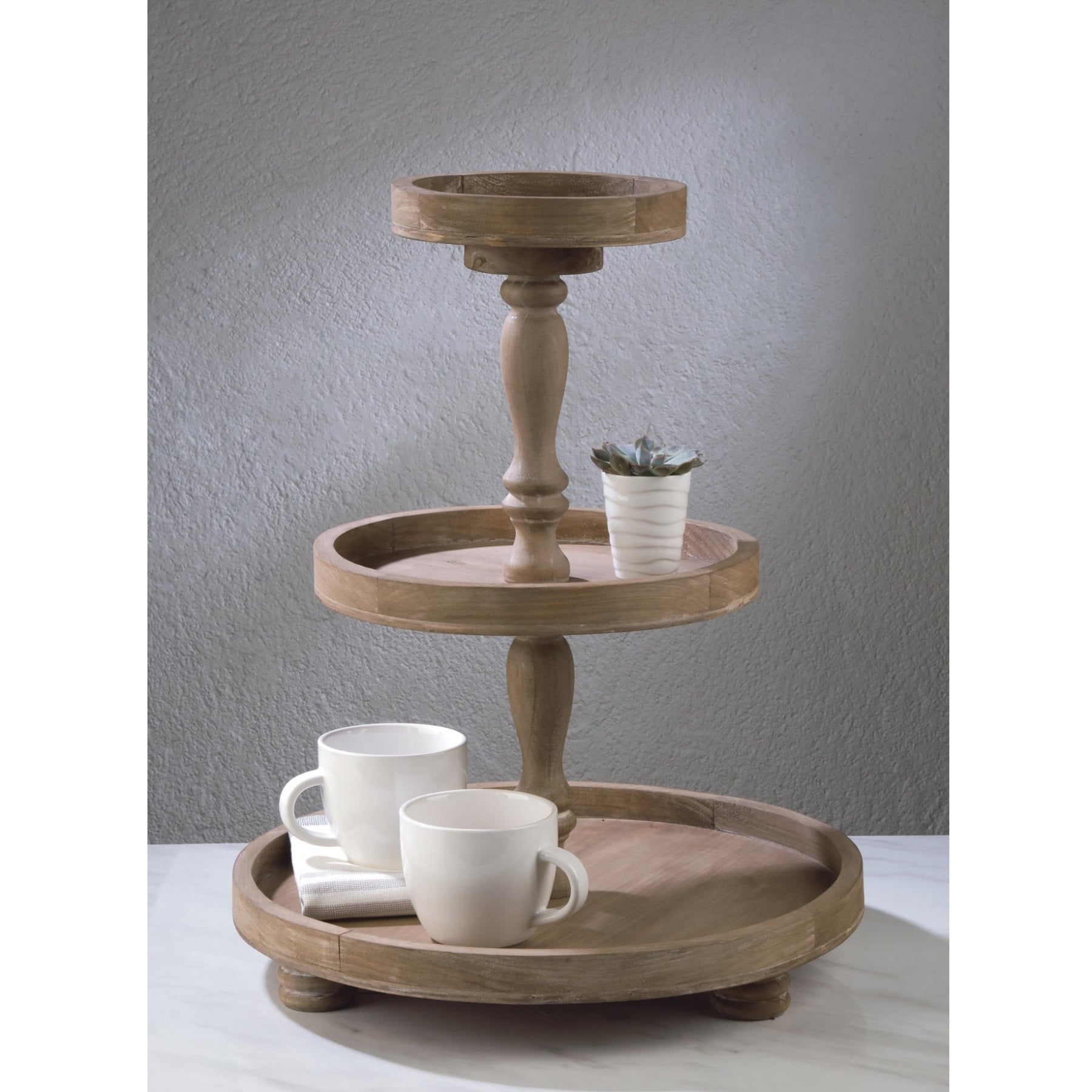 Three Tier Wooden Display Stand