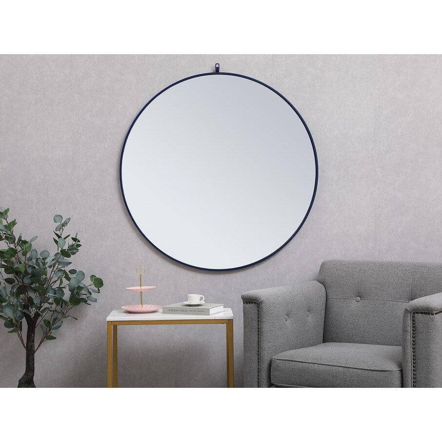 Carson Carrington Labbemala Metal Framed Round Wall Mirror